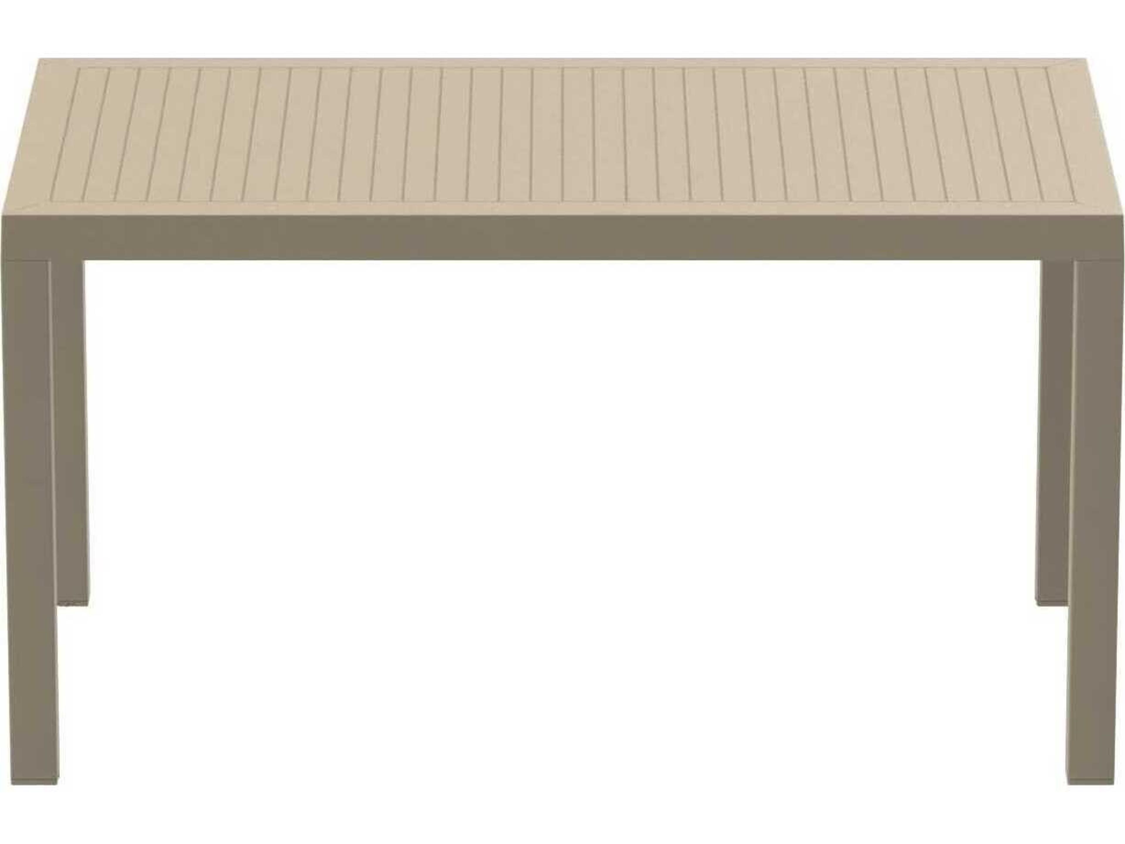 Compamia Ares Taupe Polypropylene Rectangular Dining Table