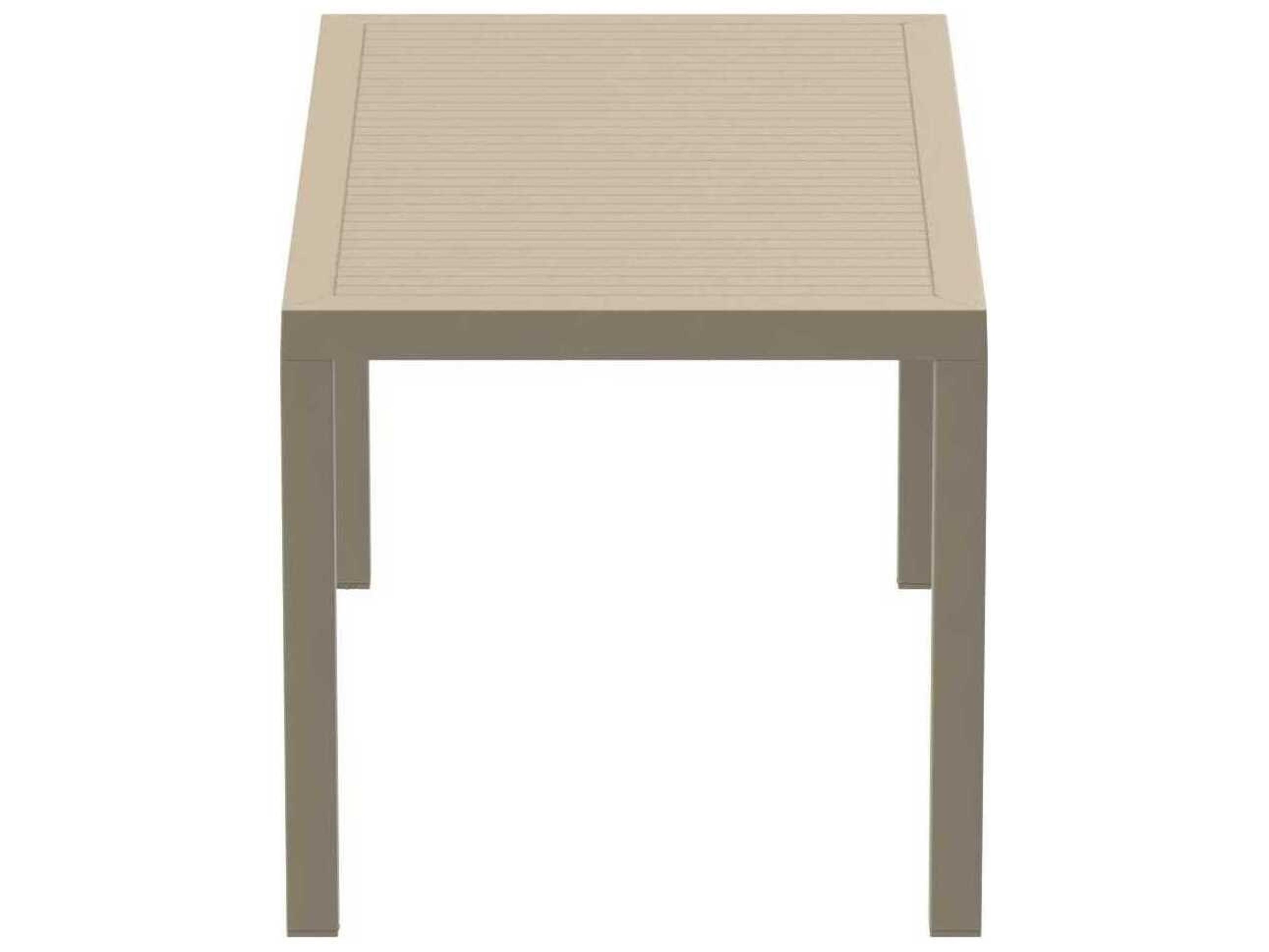 Compamia Ares Taupe Polypropylene Rectangular Dining Table