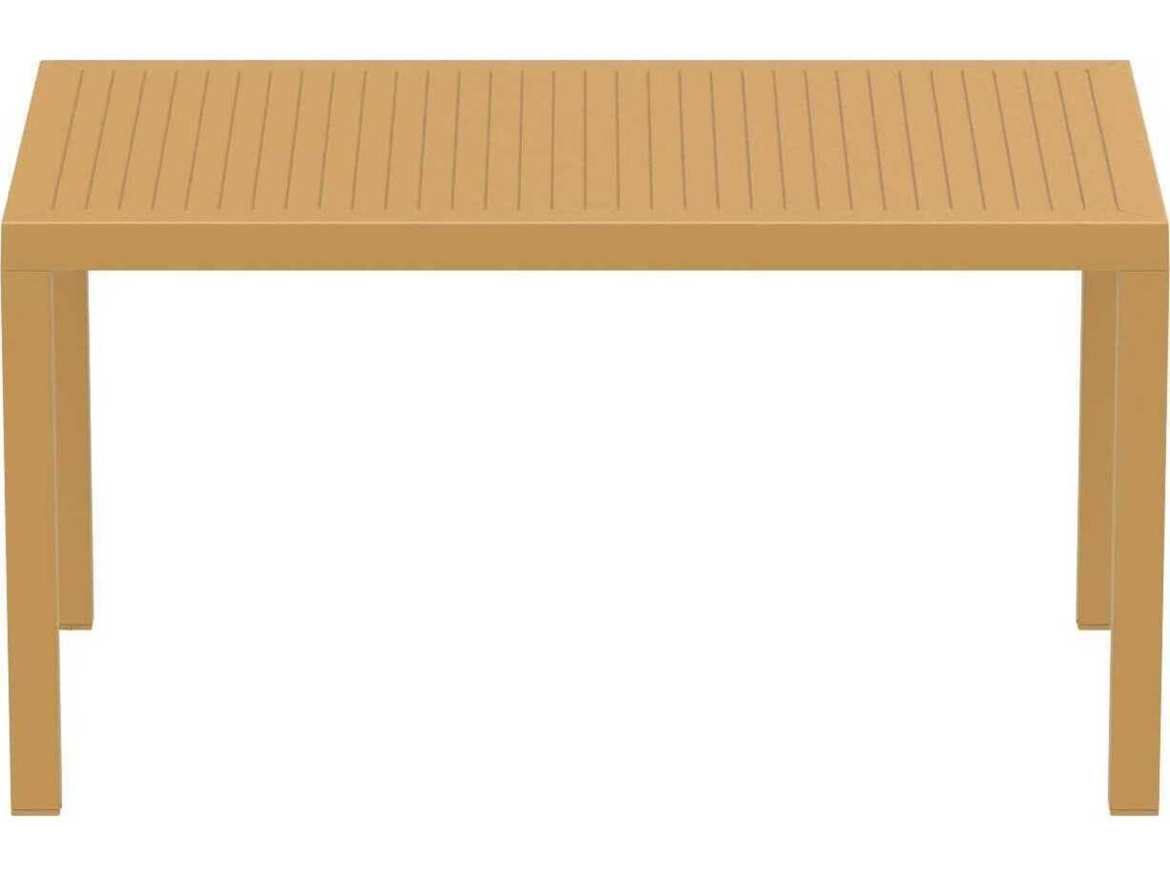 Compamia Ares Teak Brown Polypropylene Rectangular Dining Table