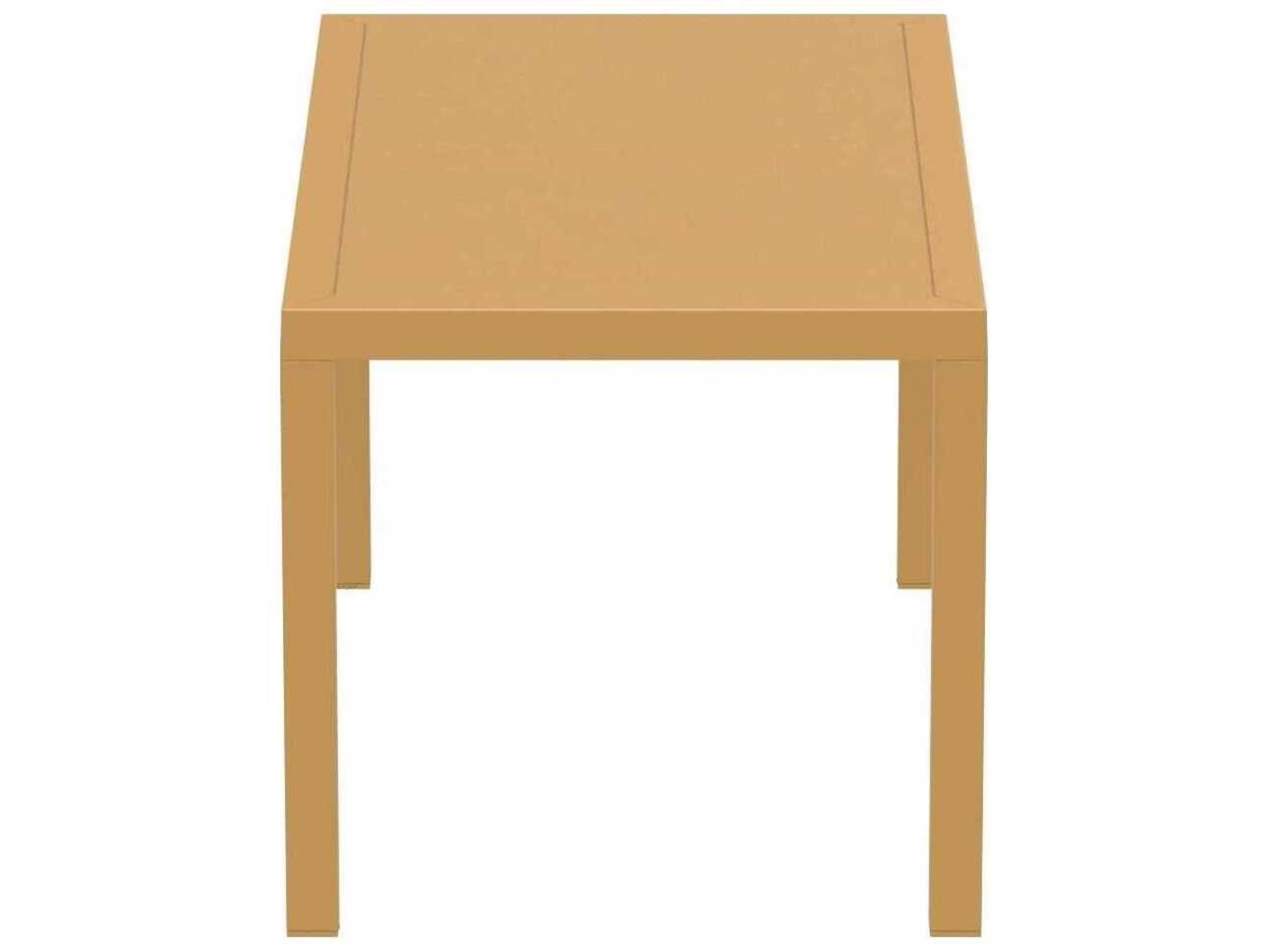 Compamia Ares Teak Brown Polypropylene Rectangular Dining Table