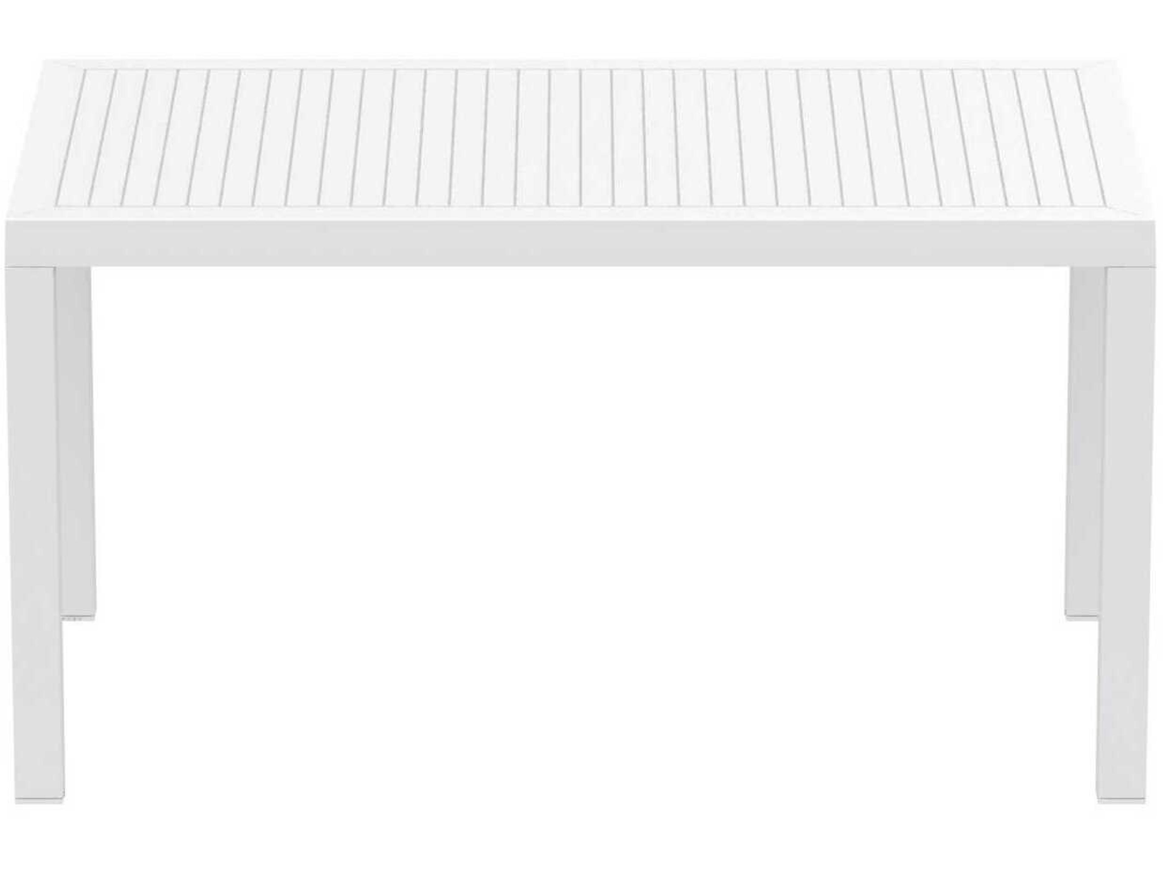 Compamia Ares White Polypropylene Rectangular Dining Table