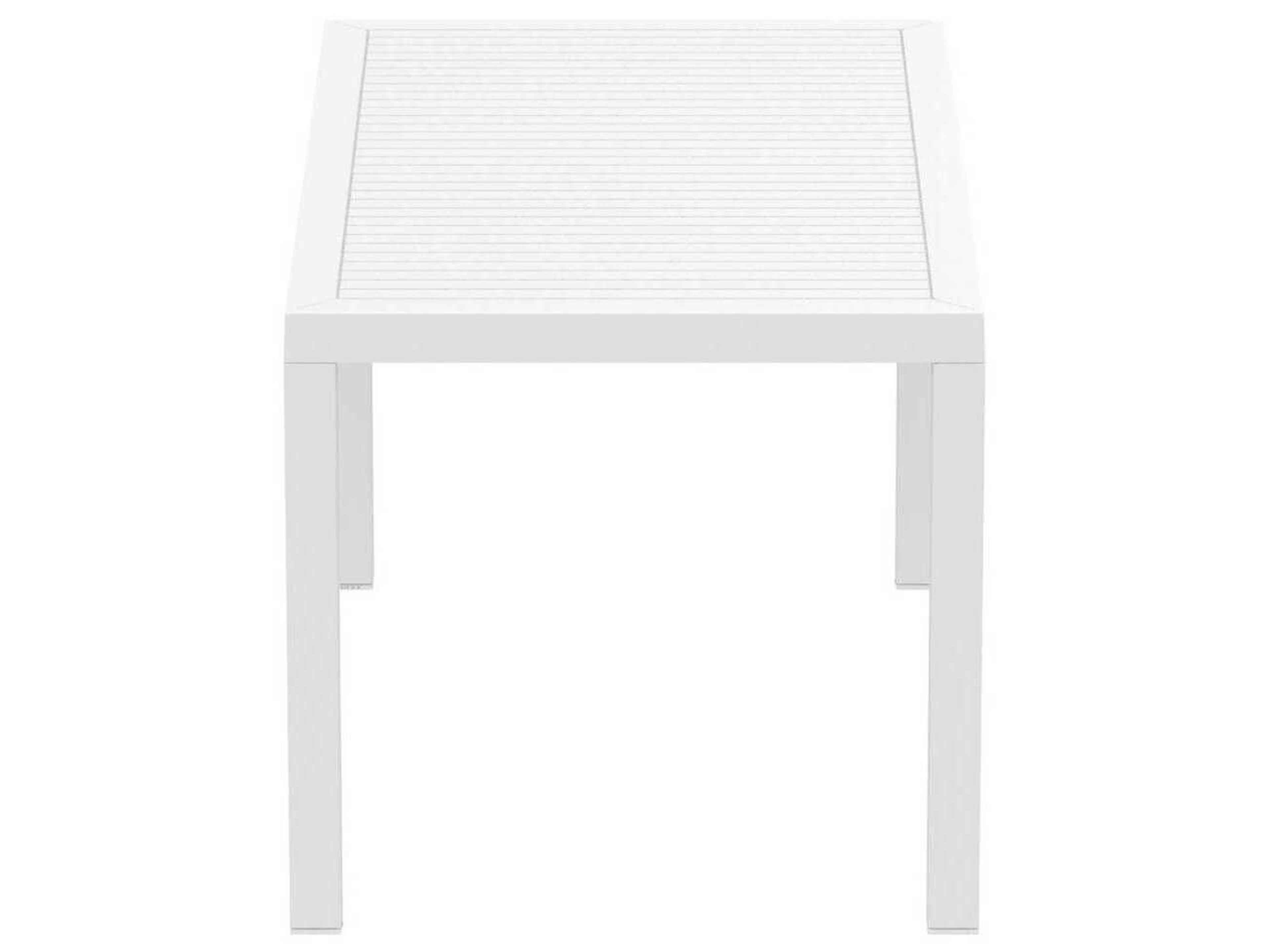 Compamia Ares White Polypropylene Rectangular Dining Table