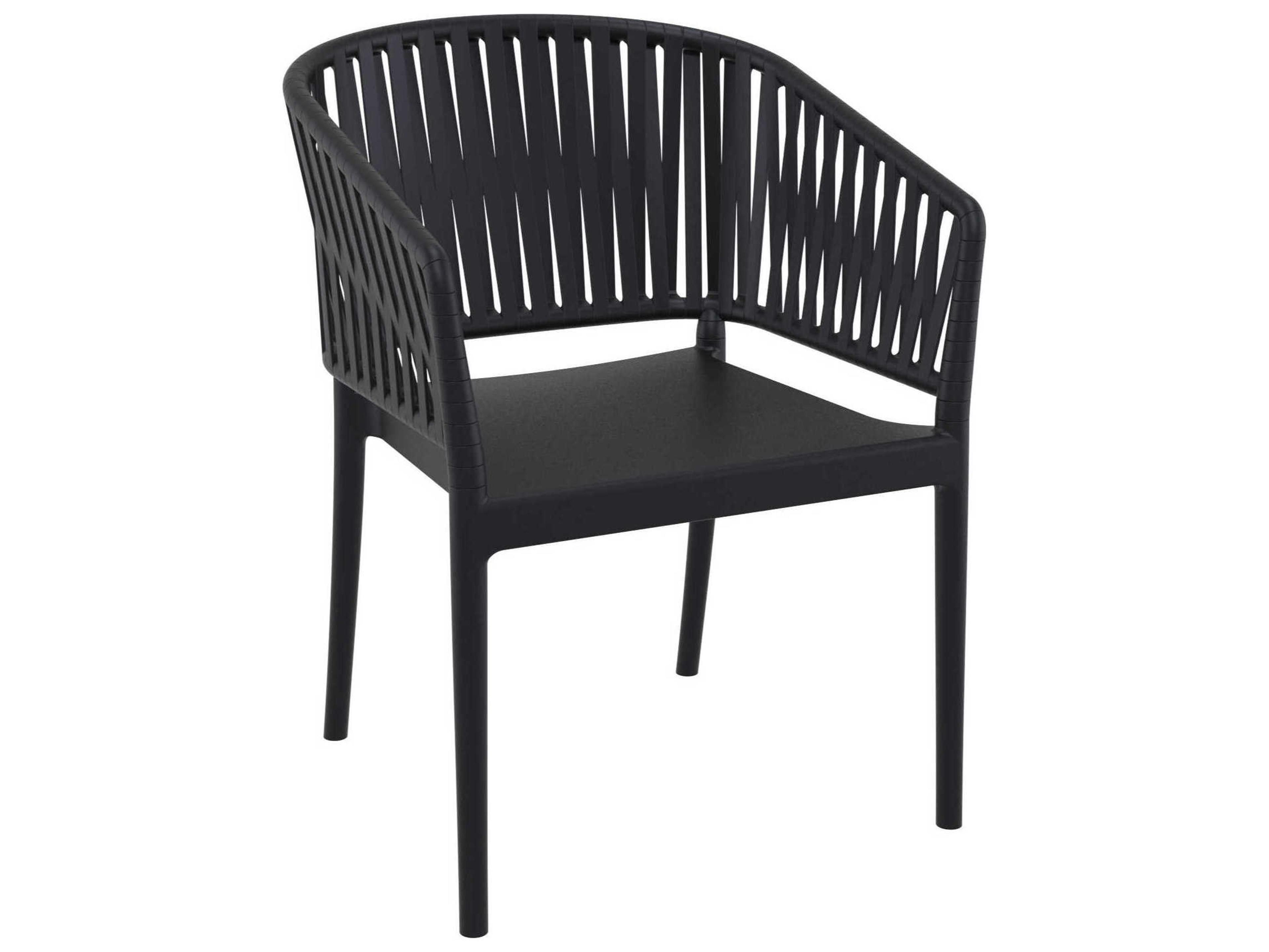Portofino Black Resin Dining Chair