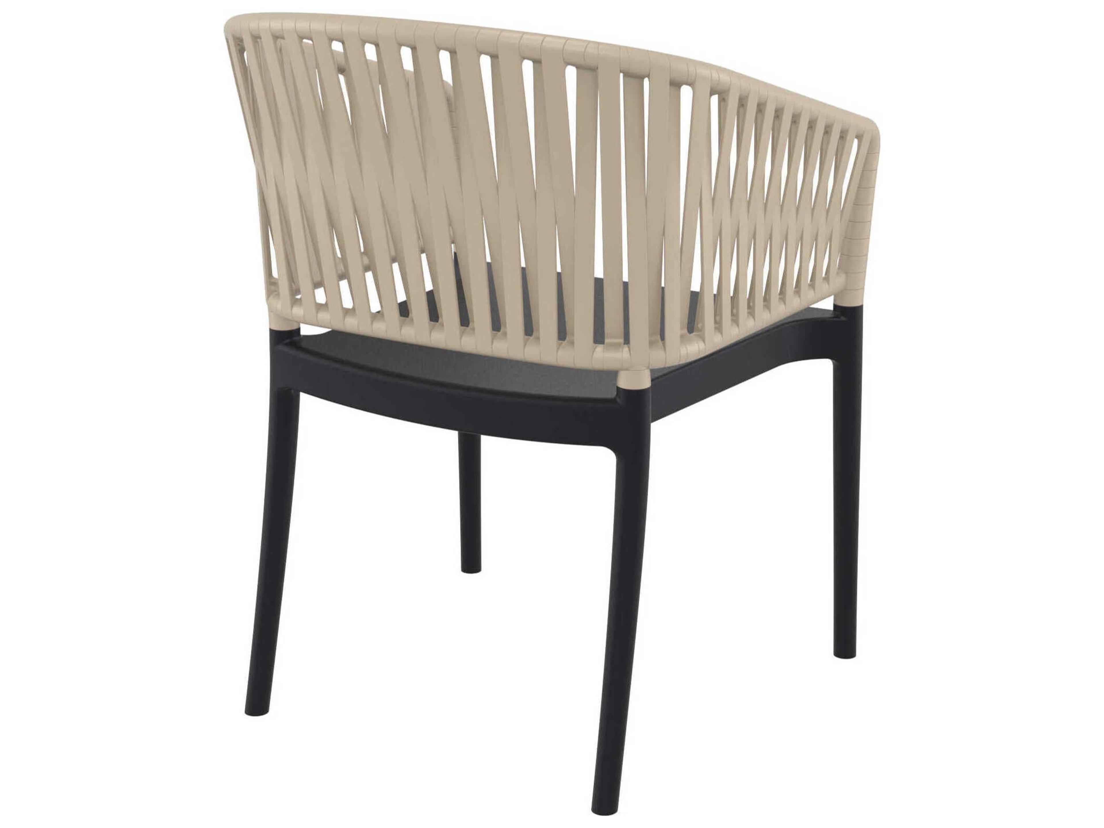 Compamia Portofino Black Taupe Resin Dining Chair