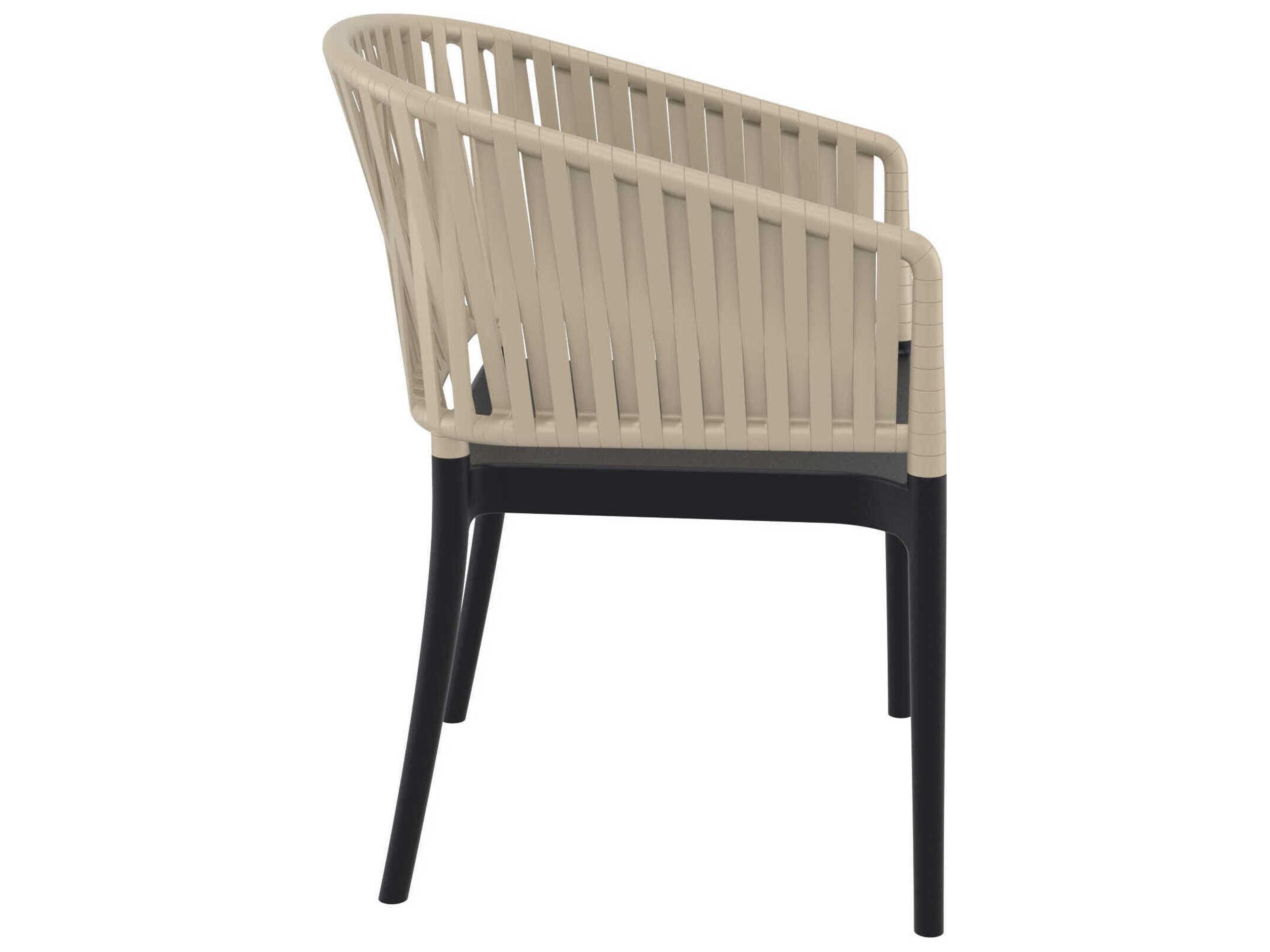 Compamia Portofino Black Taupe Resin Dining Chair