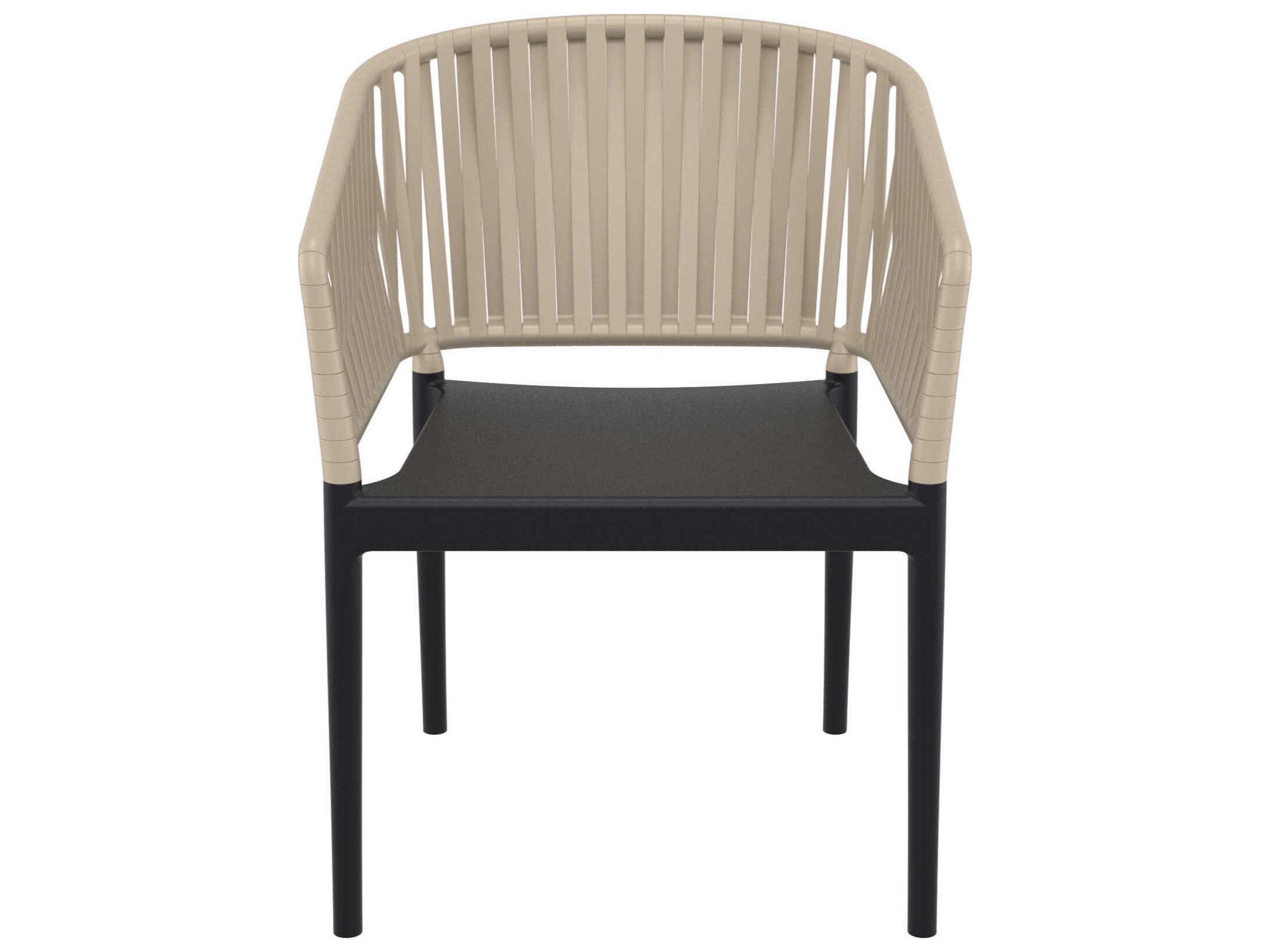 Compamia Portofino Black Taupe Resin Dining Chair