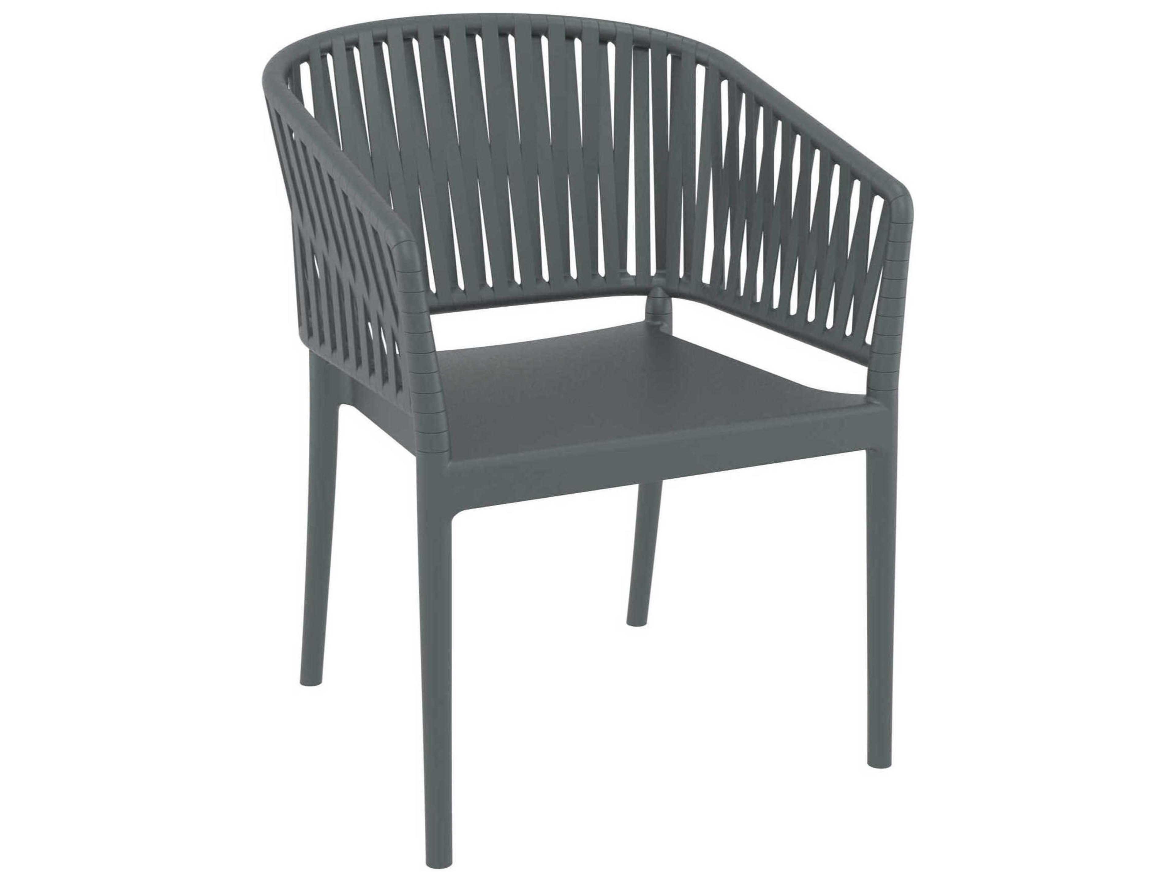 Portofino Dark Gray Resin Dining Chair