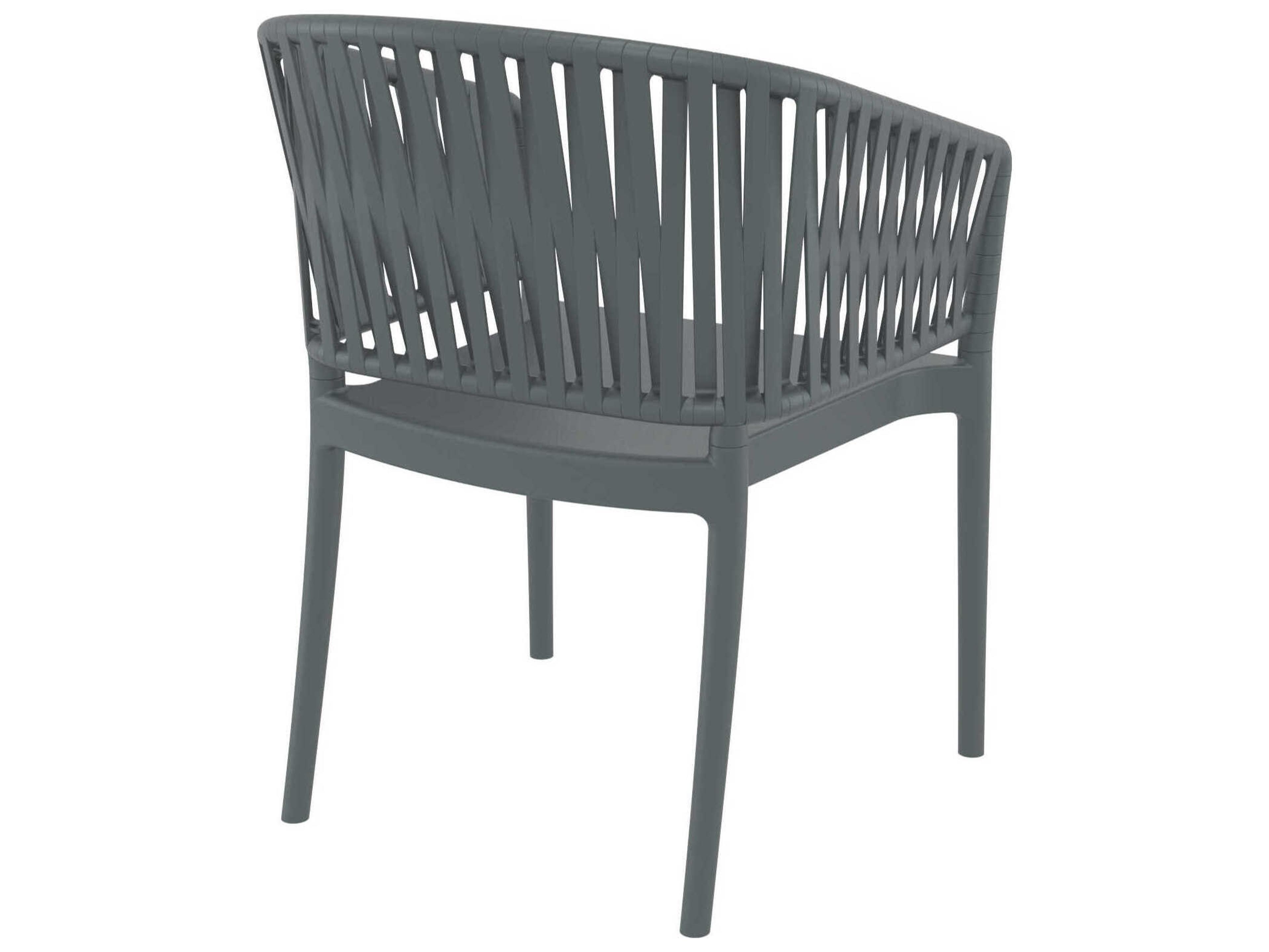 Compamia Portofino Dark Gray Resin Dining Chair