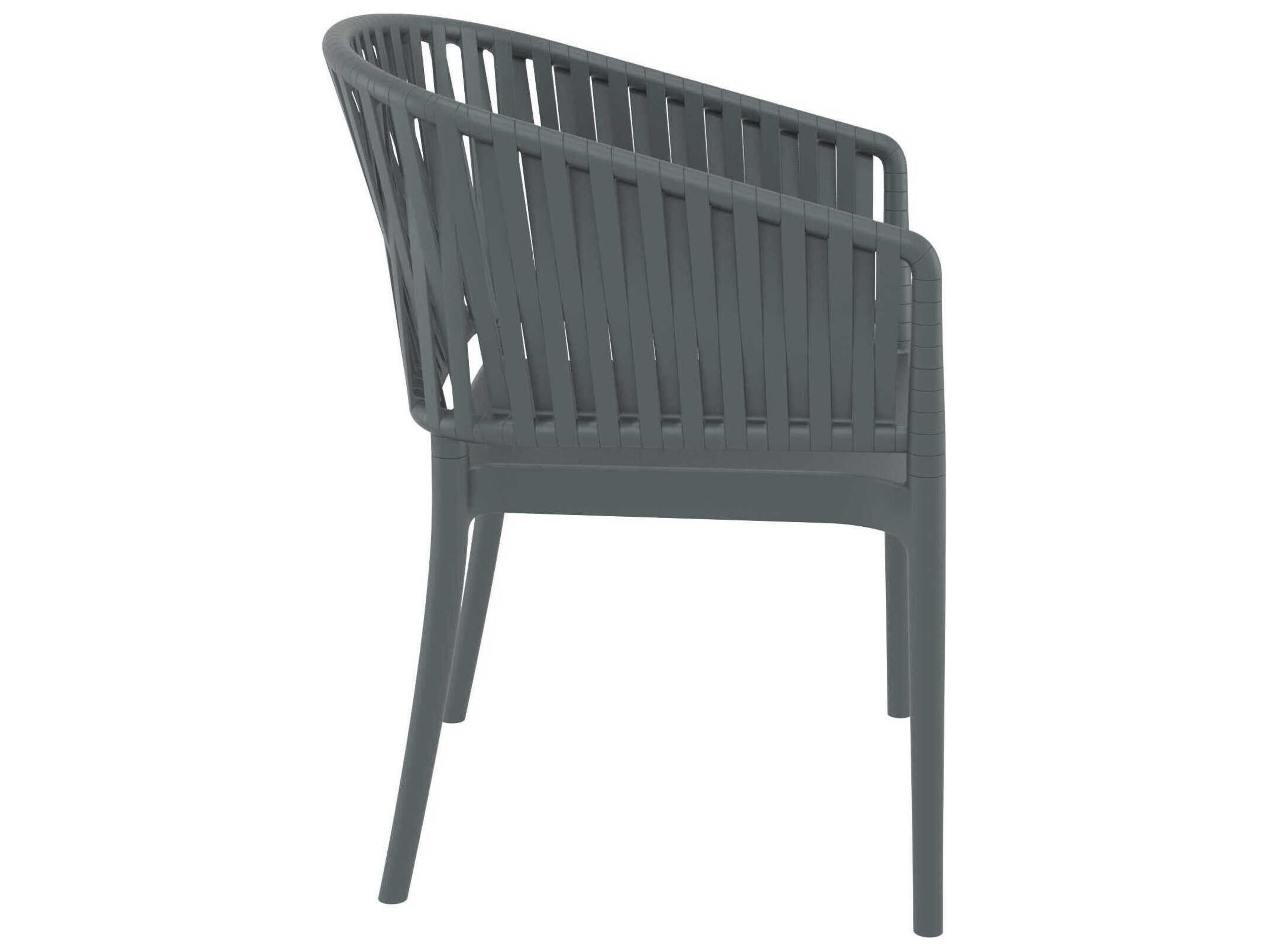 Compamia Portofino Dark Gray Resin Dining Chair