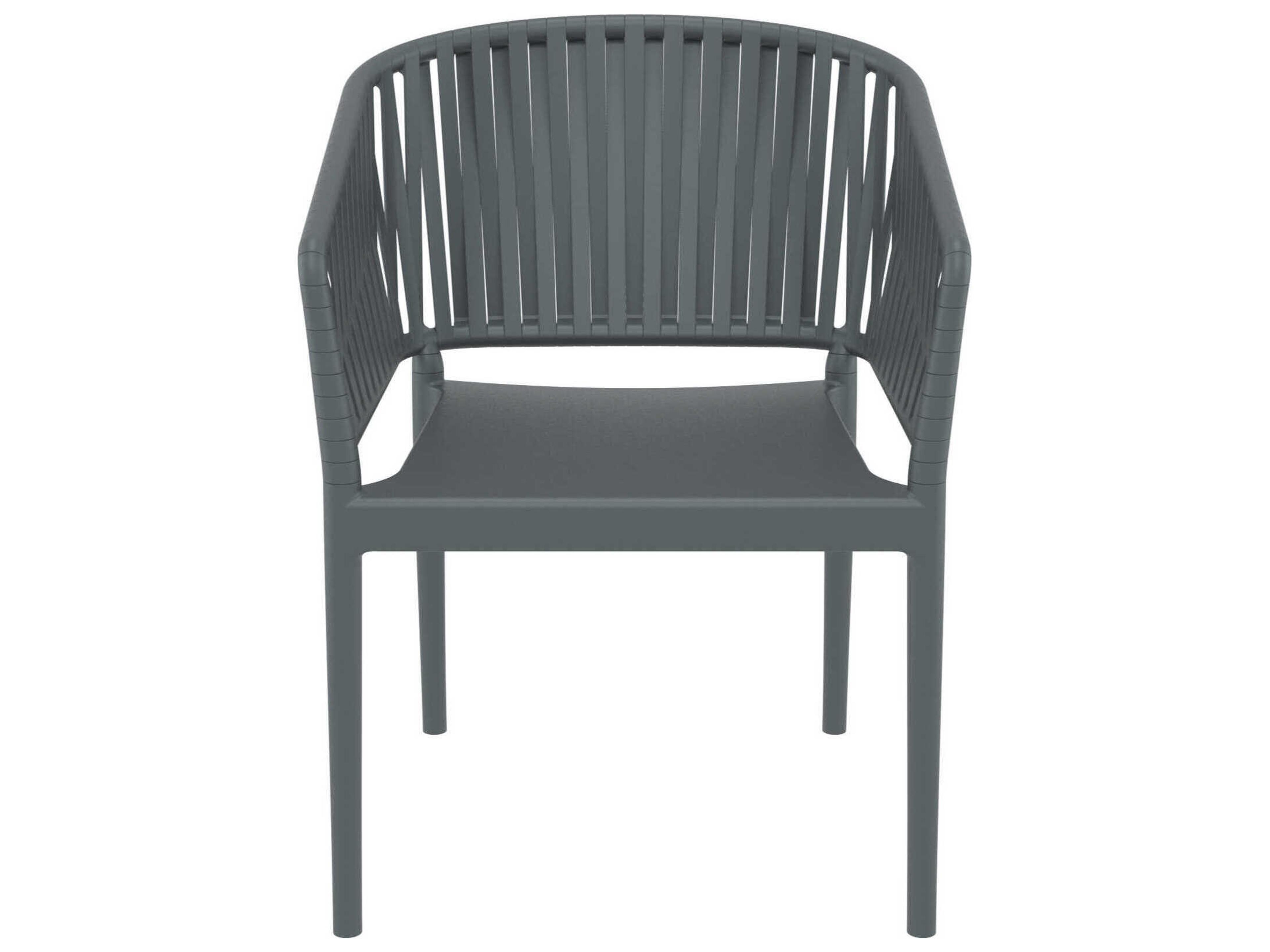 Compamia Portofino Dark Gray Resin Dining Chair