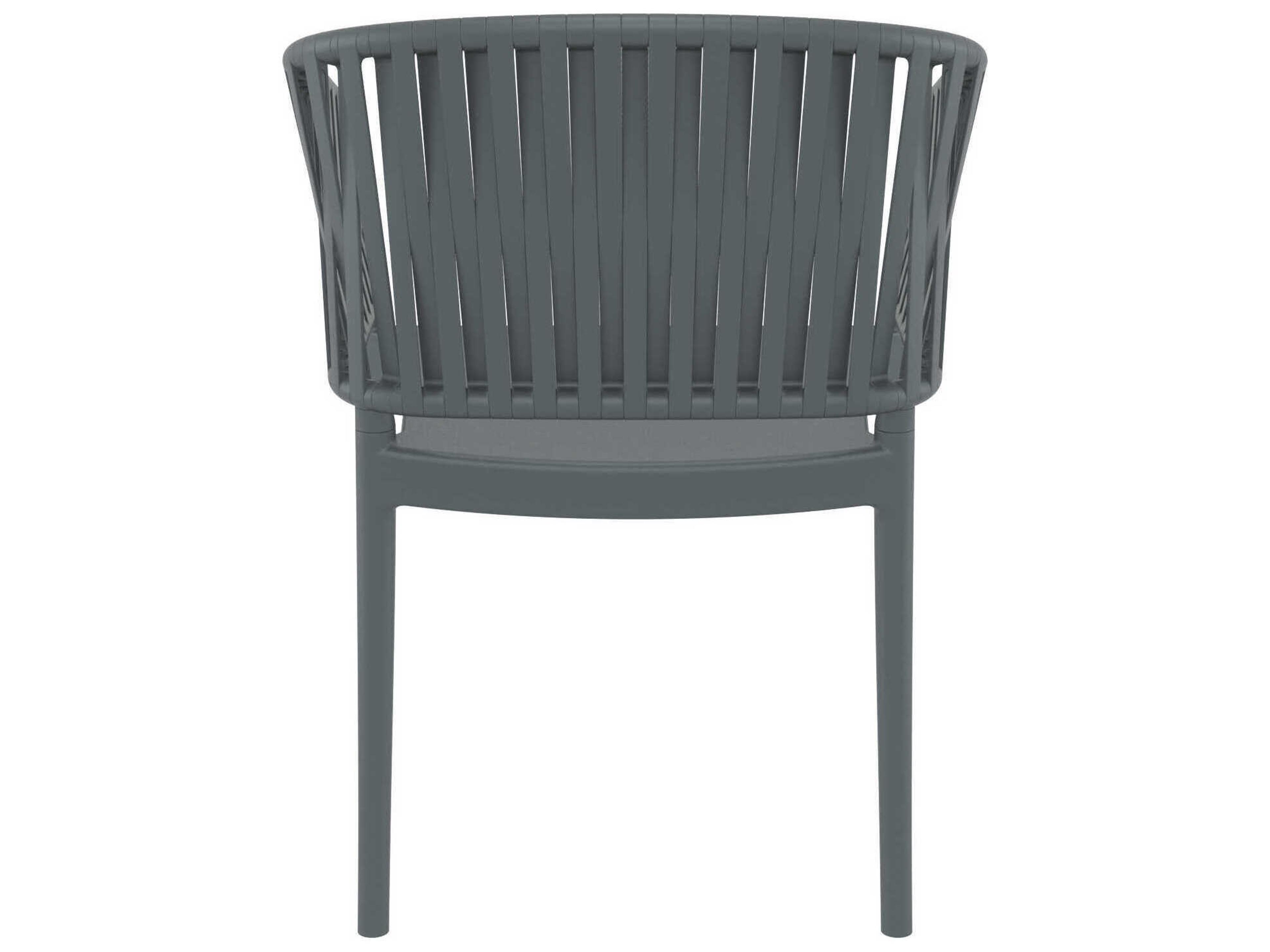 Compamia Portofino Dark Gray Resin Dining Chair