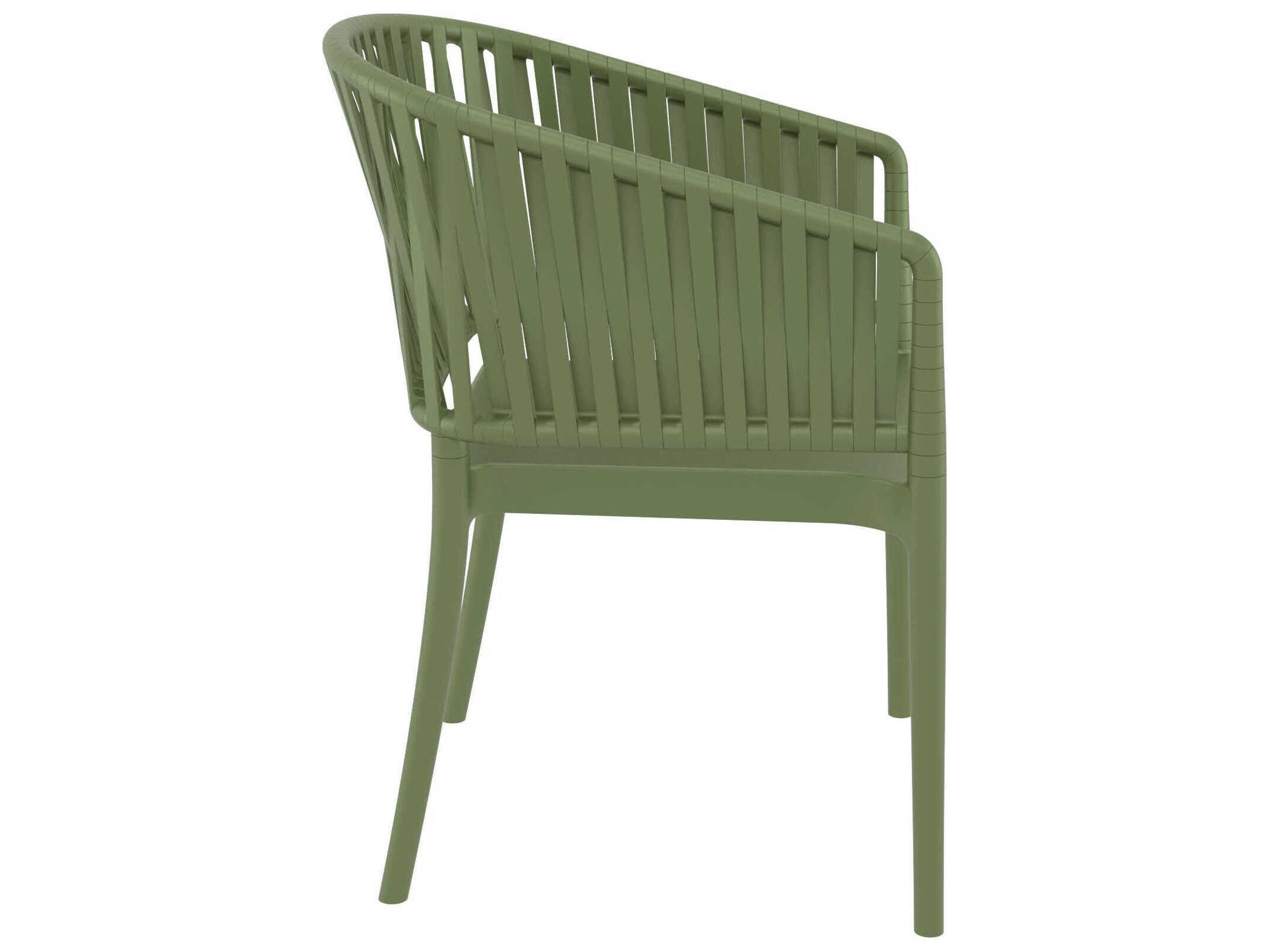 Compamia Portofino Olive Green Resin Dining Chair
