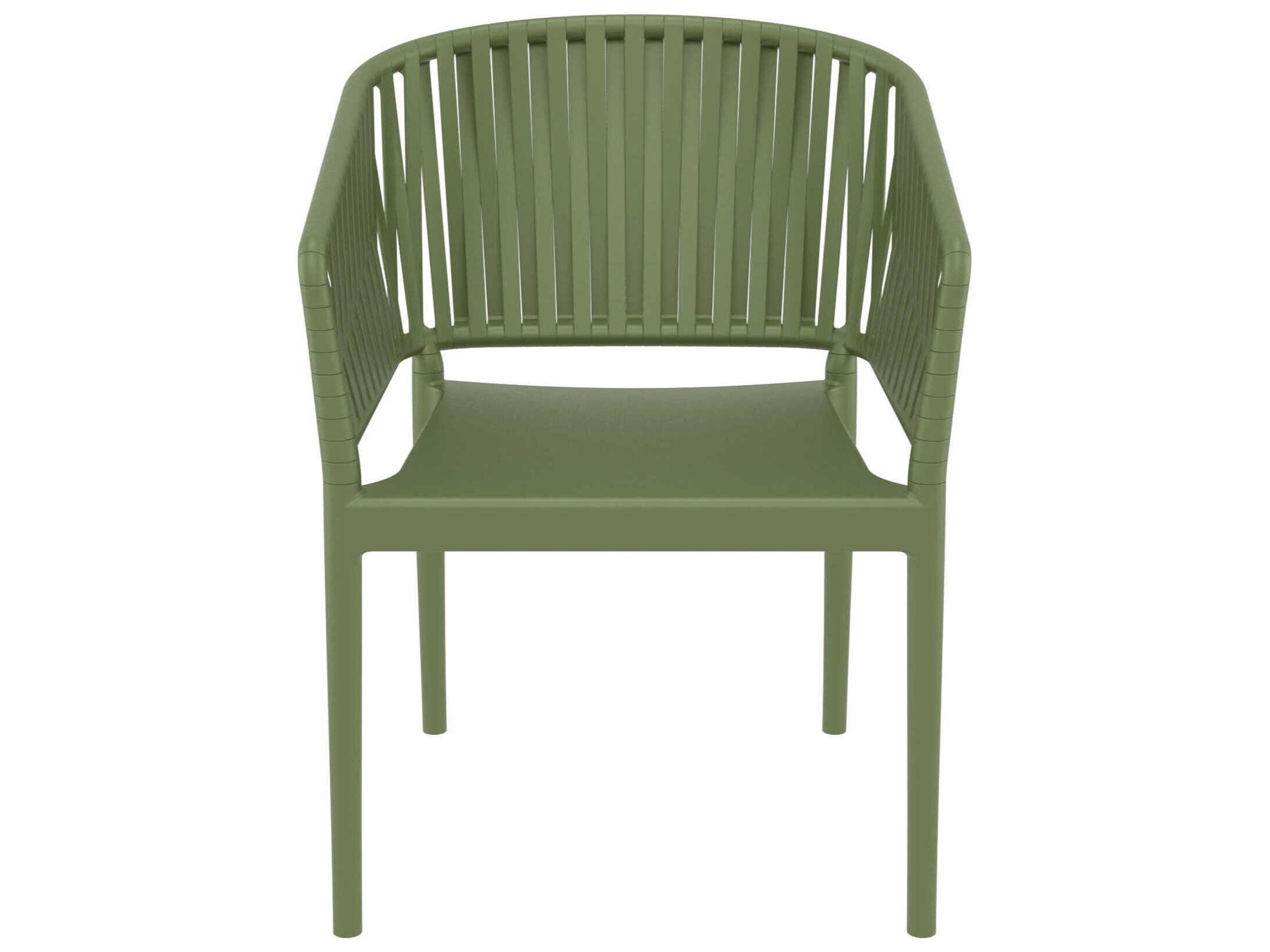 Compamia Portofino Olive Green Resin Dining Chair