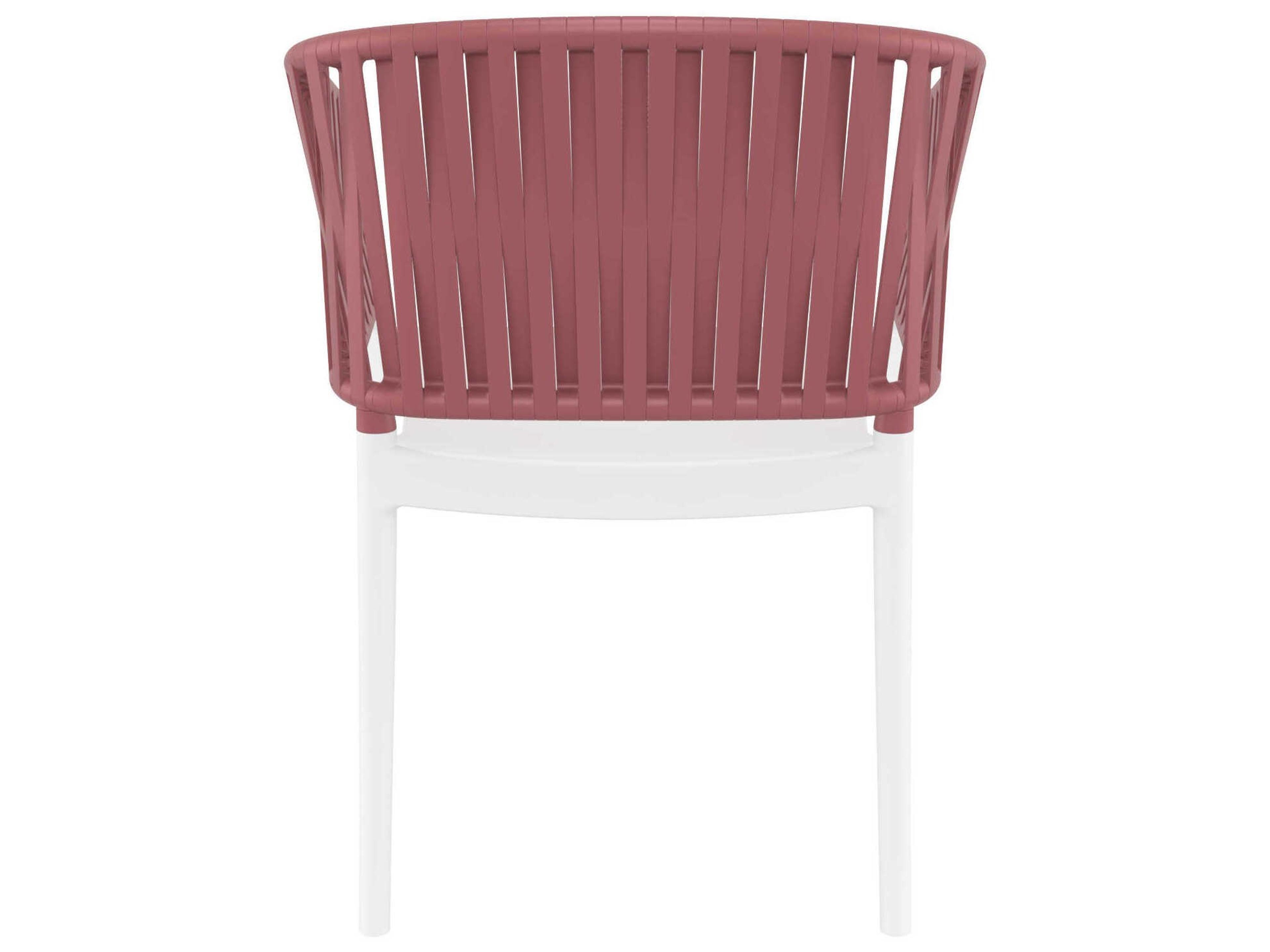 Compamia Portofino White Marsala Resin Dining Chair