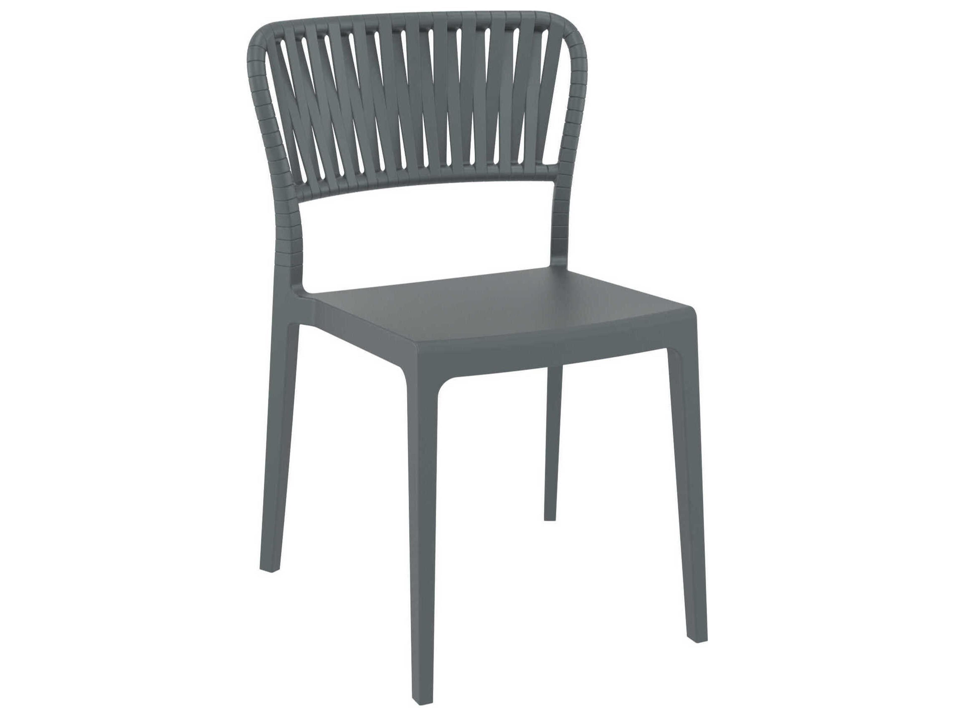 Portofino Dark Gray Resin Dining Chair