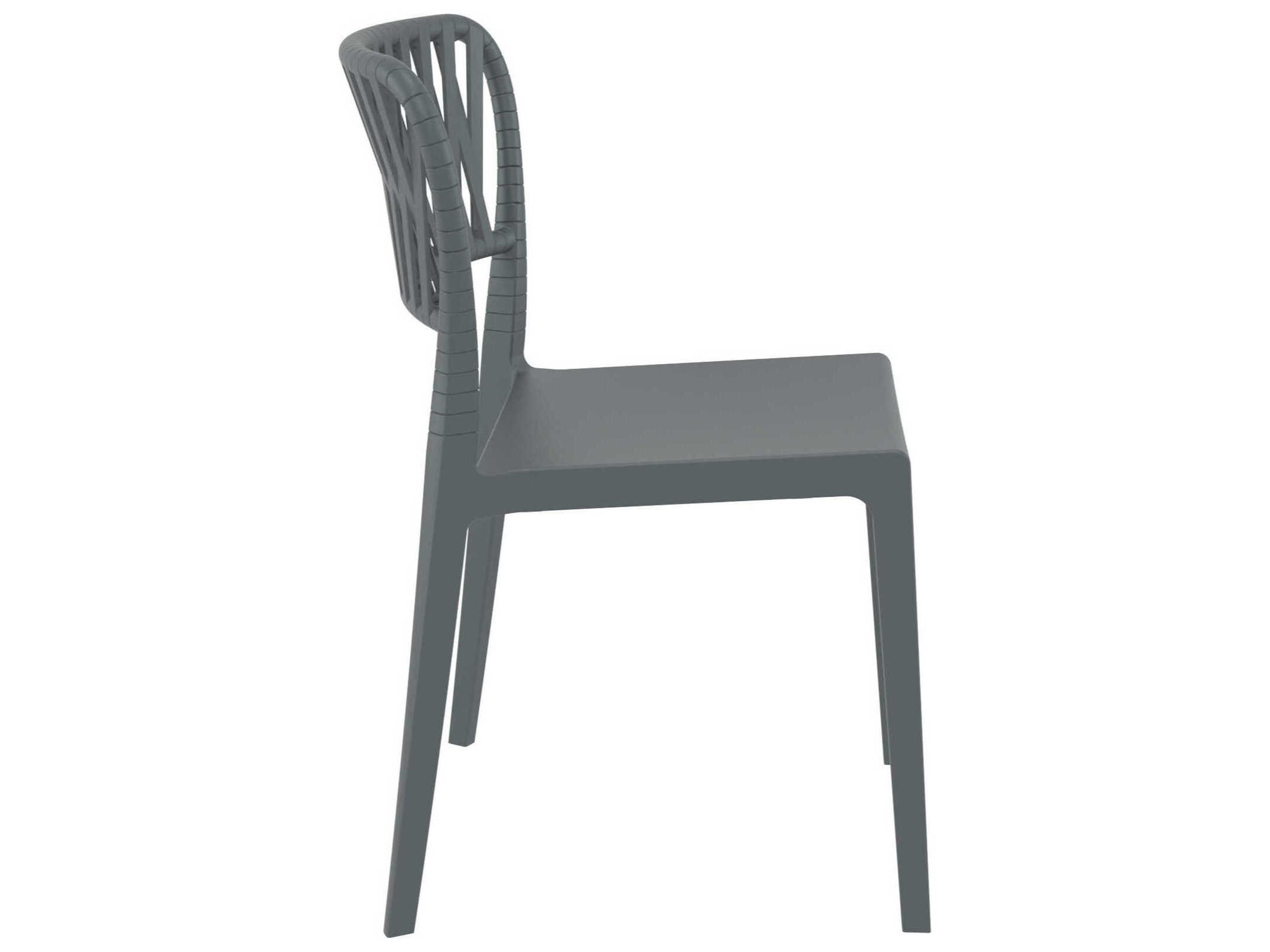 Compamia Portofino Dark Gray Resin Dining Chair