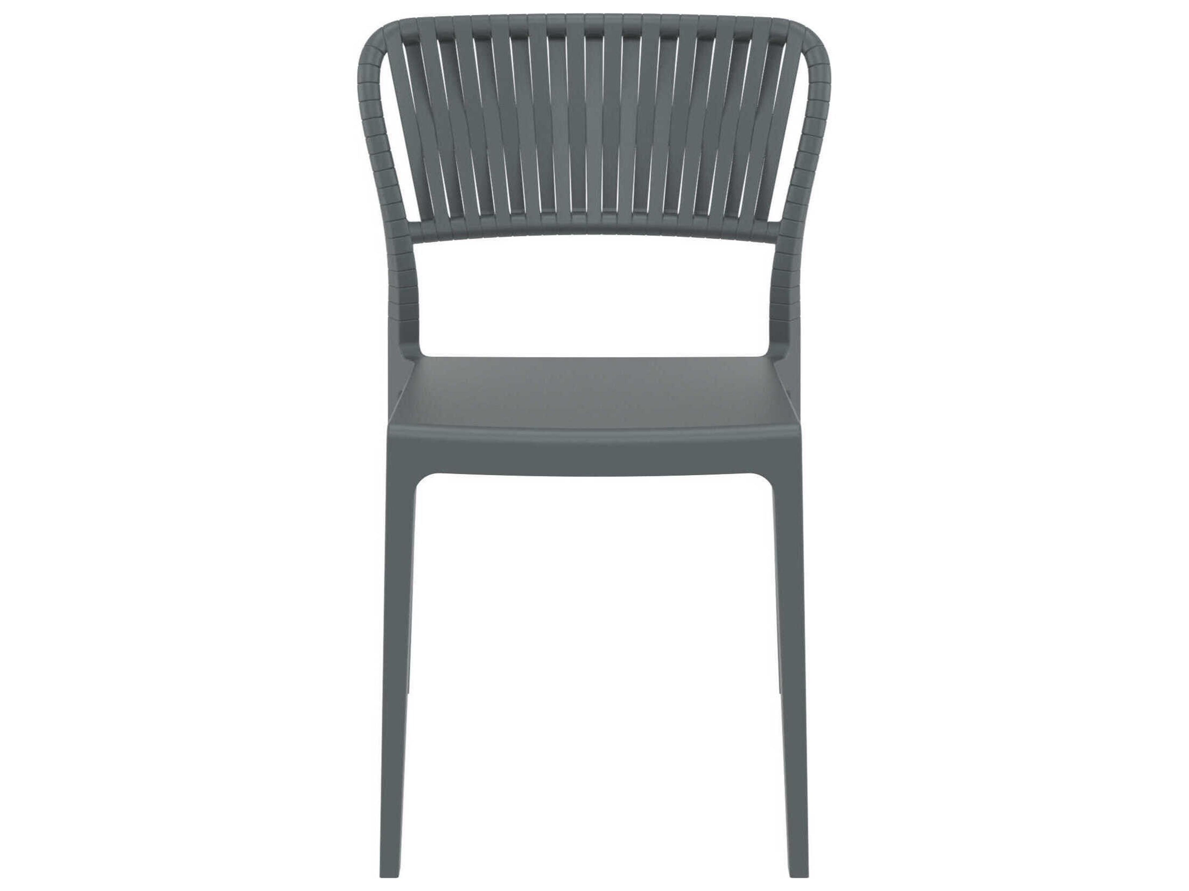 Compamia Portofino Dark Gray Resin Dining Chair