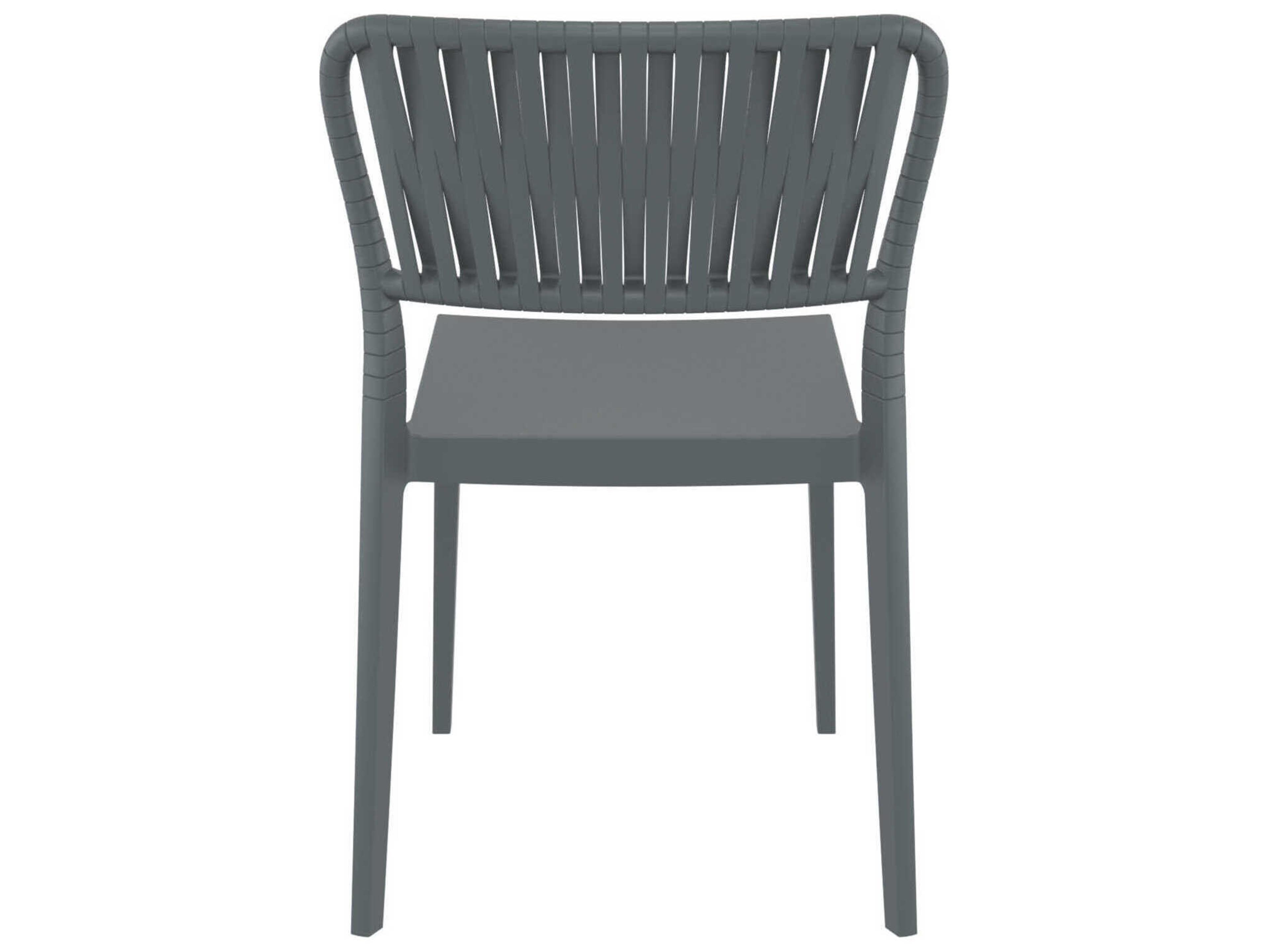 Compamia Portofino Dark Gray Resin Dining Chair