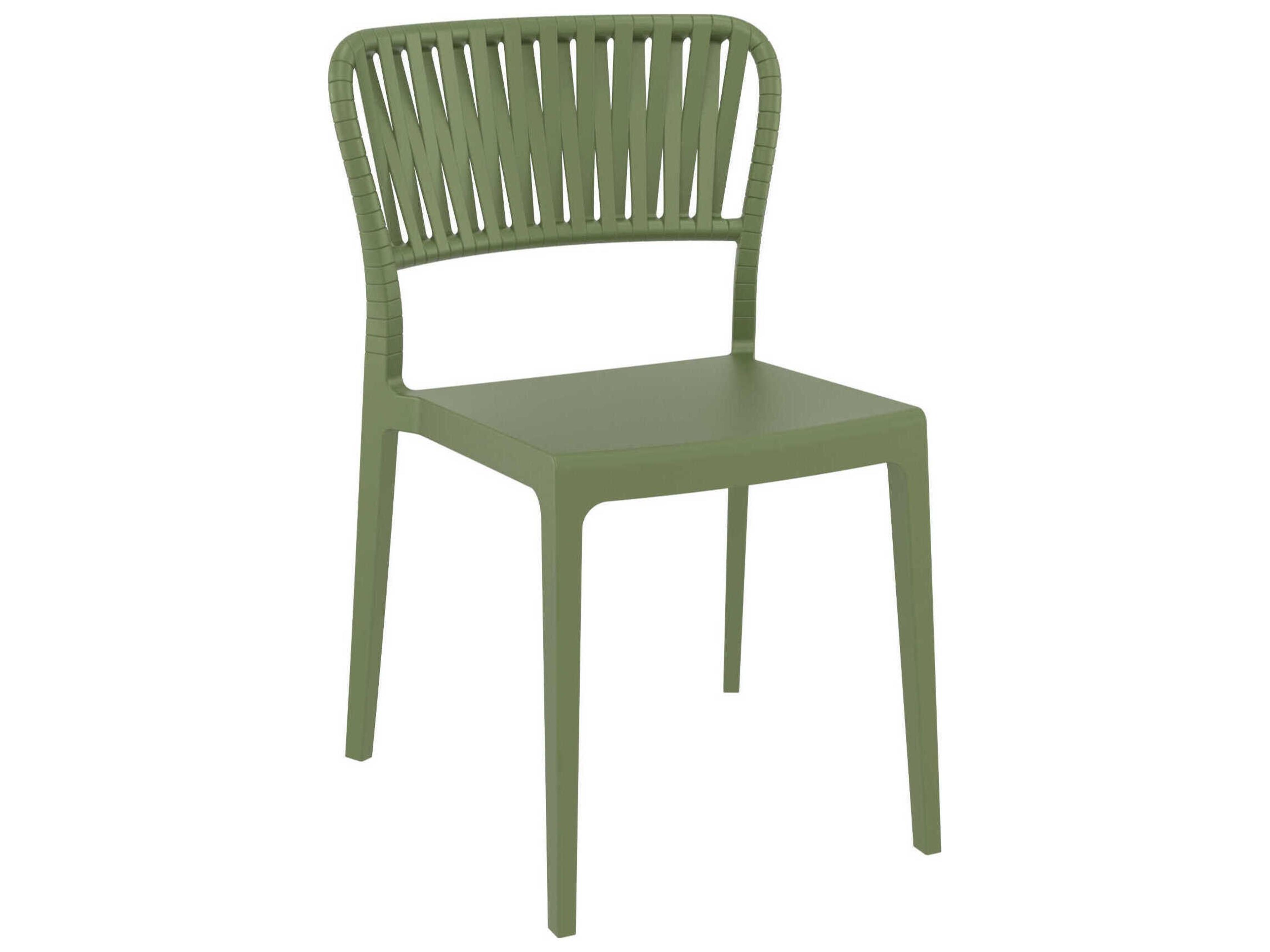 Portofino Olive Green Resin Dining Chair