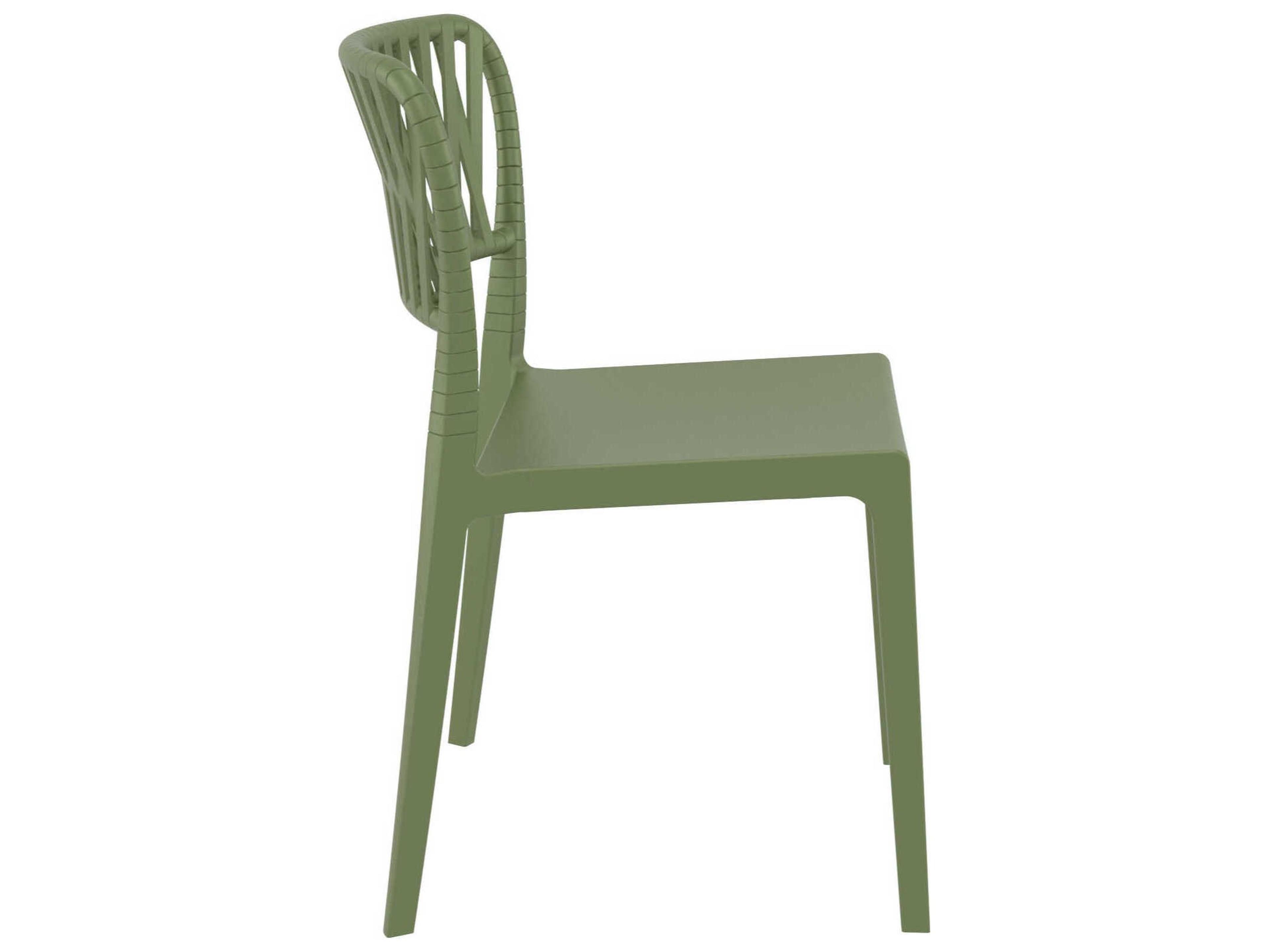 Compamia Portofino Olive Green Resin Dining Chair