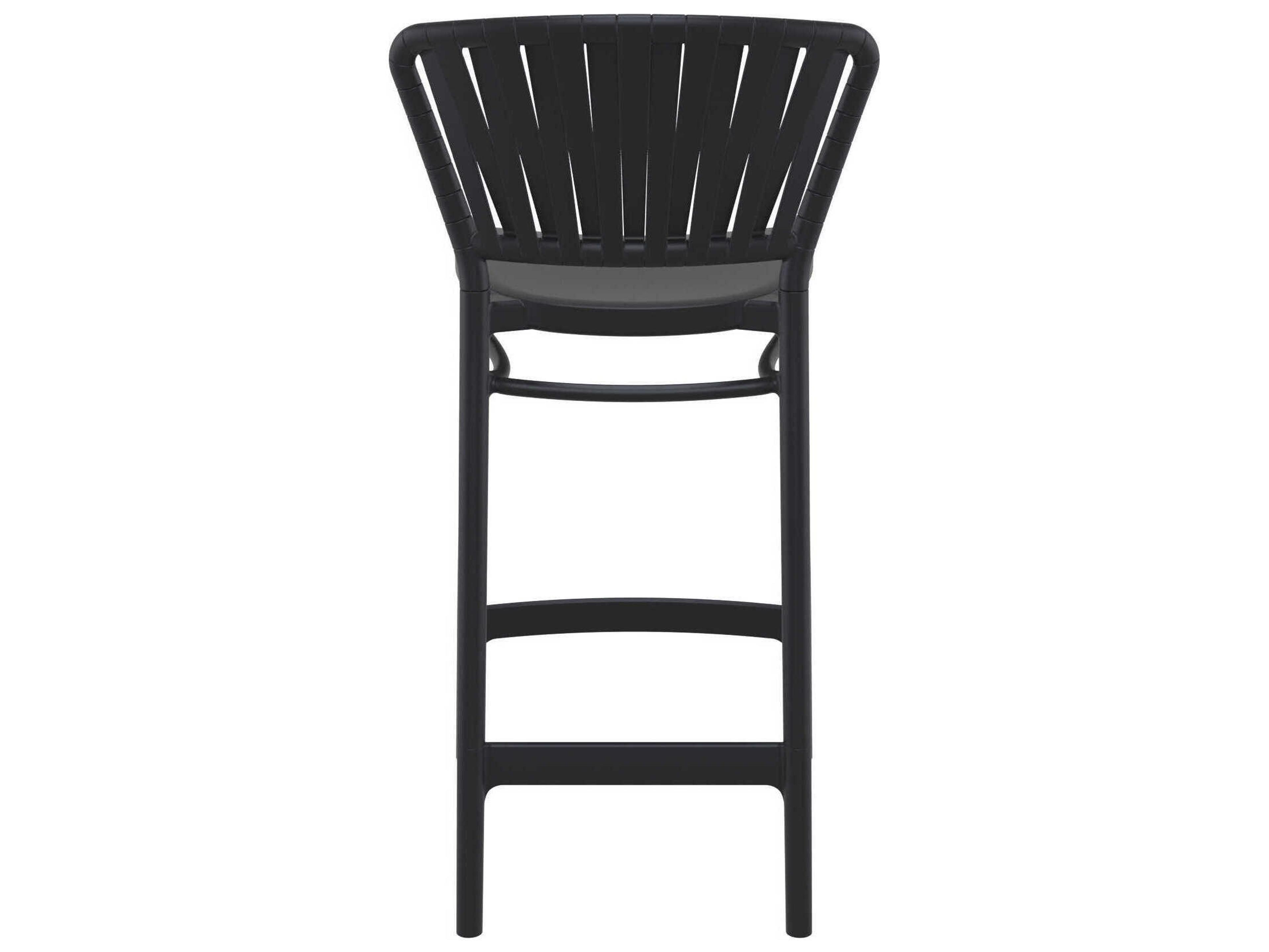 Compamia Portofino Black Polypropylene Counter Stool