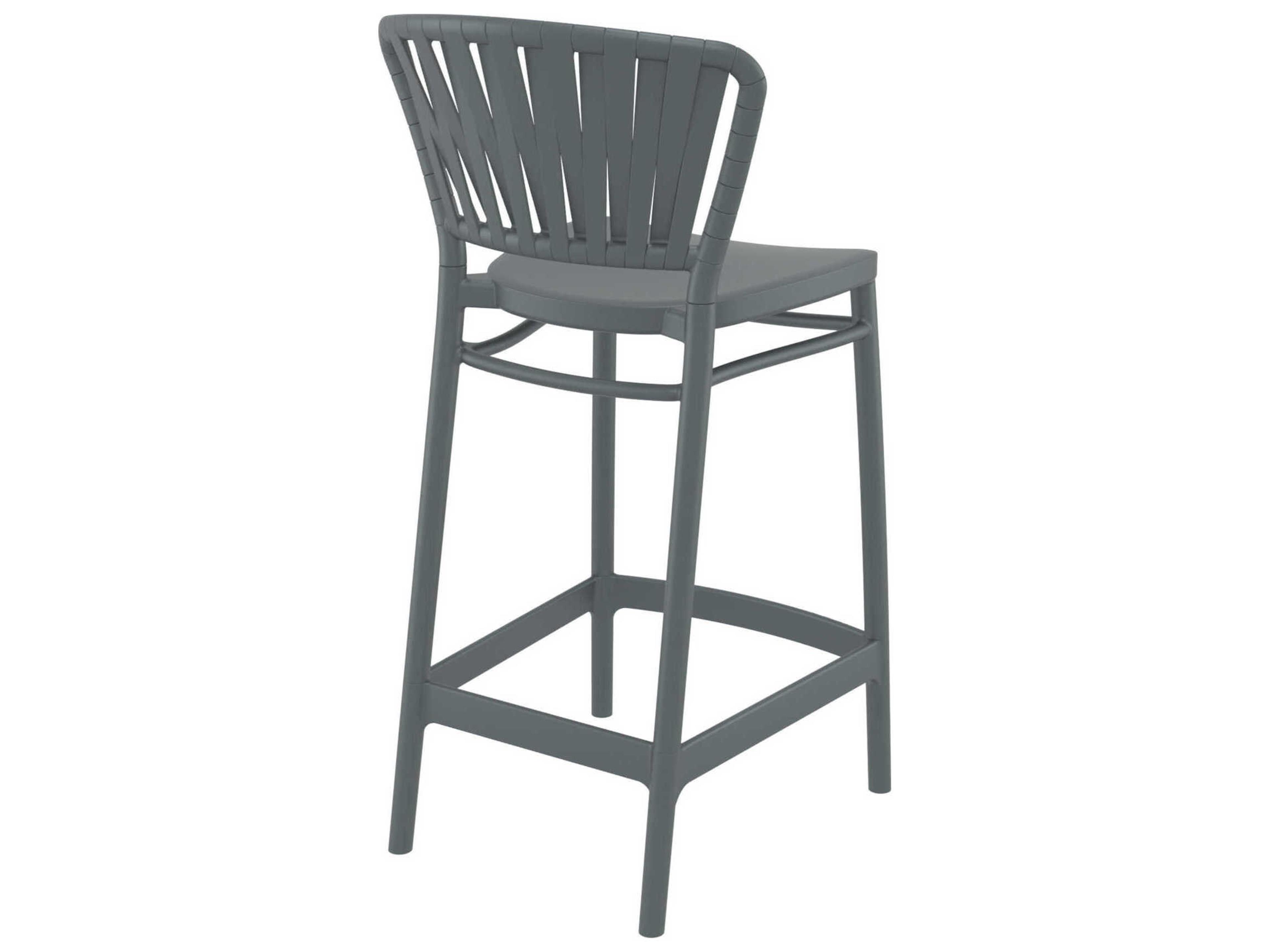 Compamia Portofino Dark Gray Polypropylene Counter Stool