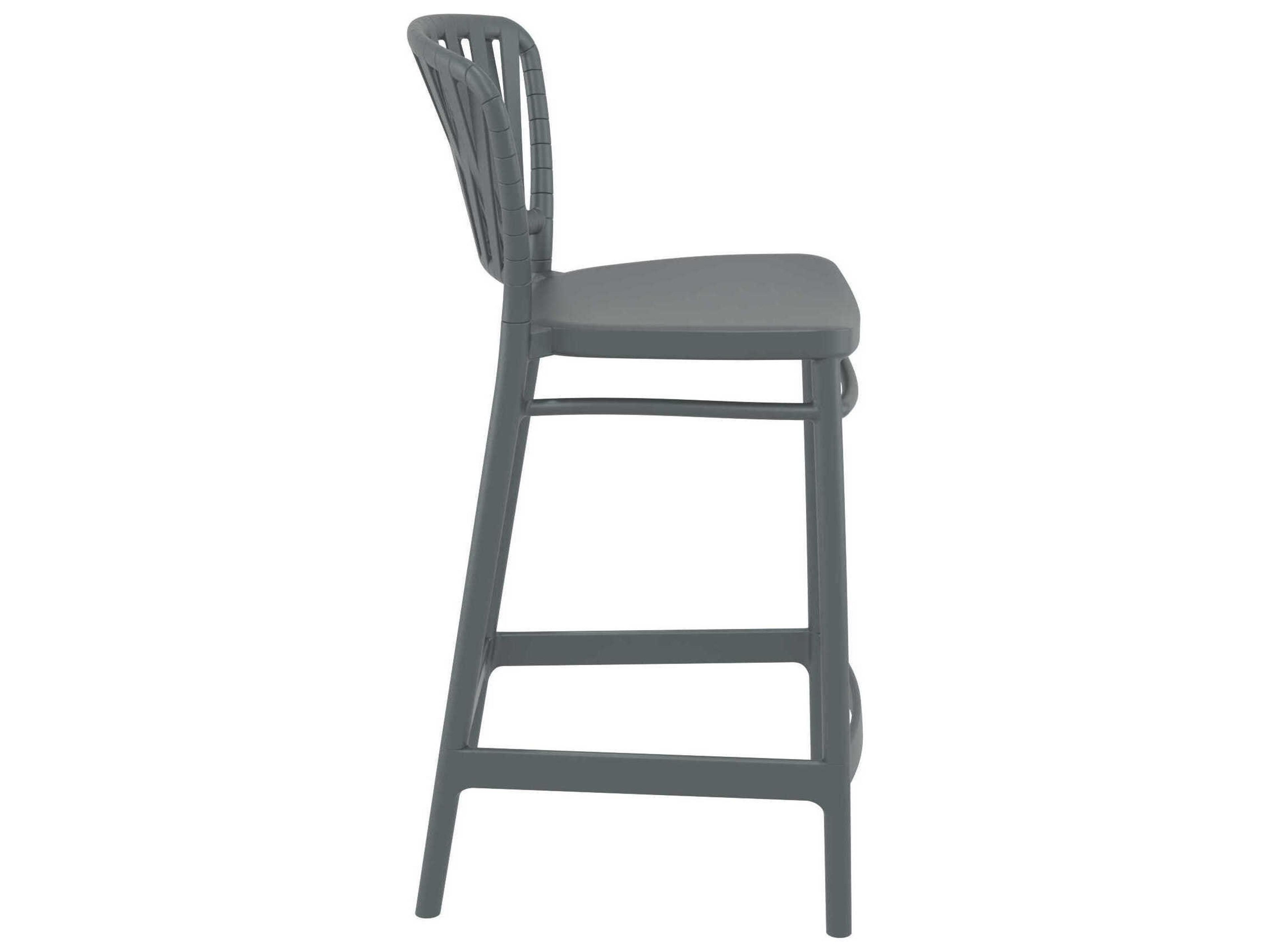 Compamia Portofino Dark Gray Polypropylene Counter Stool