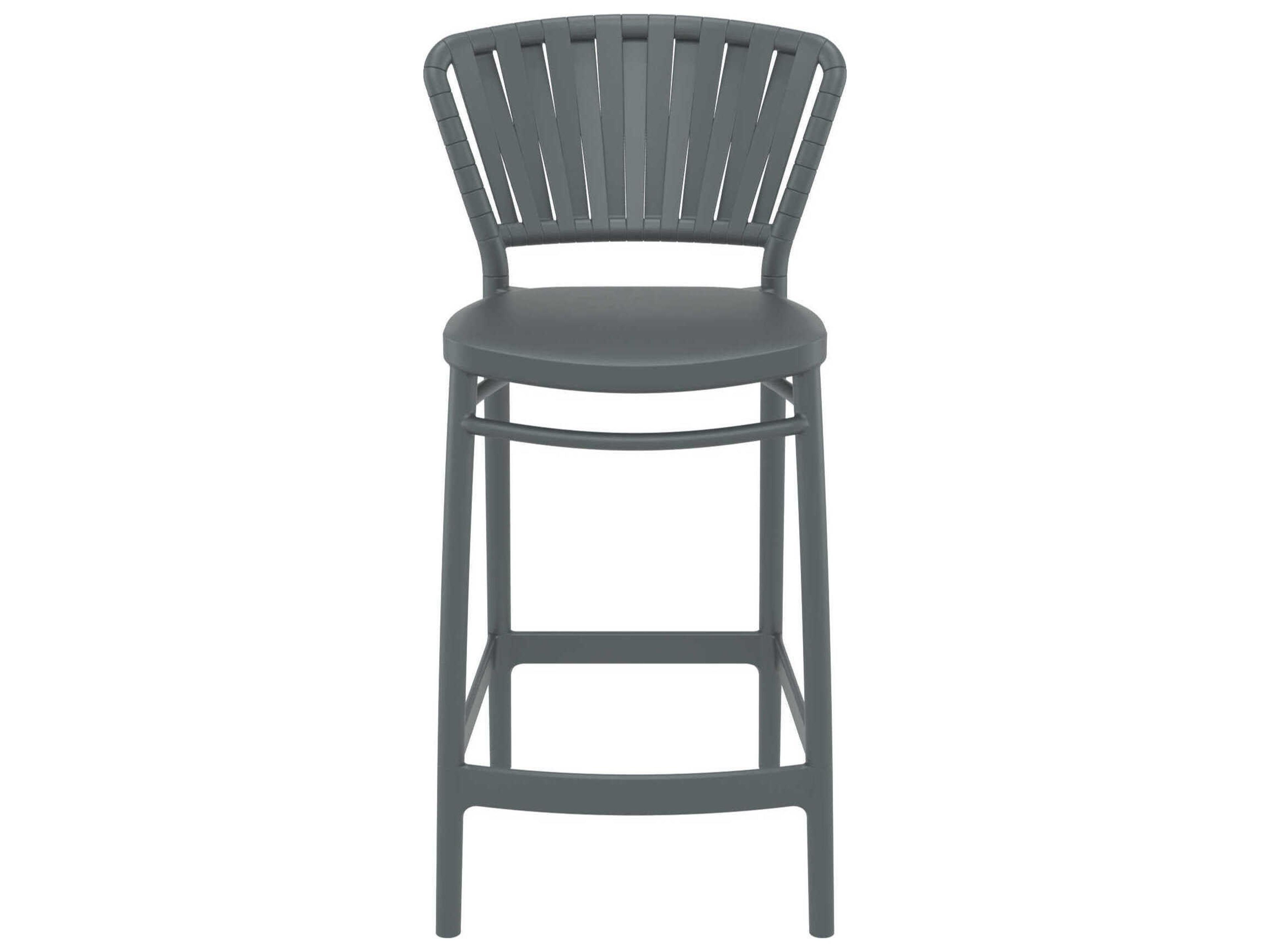 Compamia Portofino Dark Gray Polypropylene Counter Stool