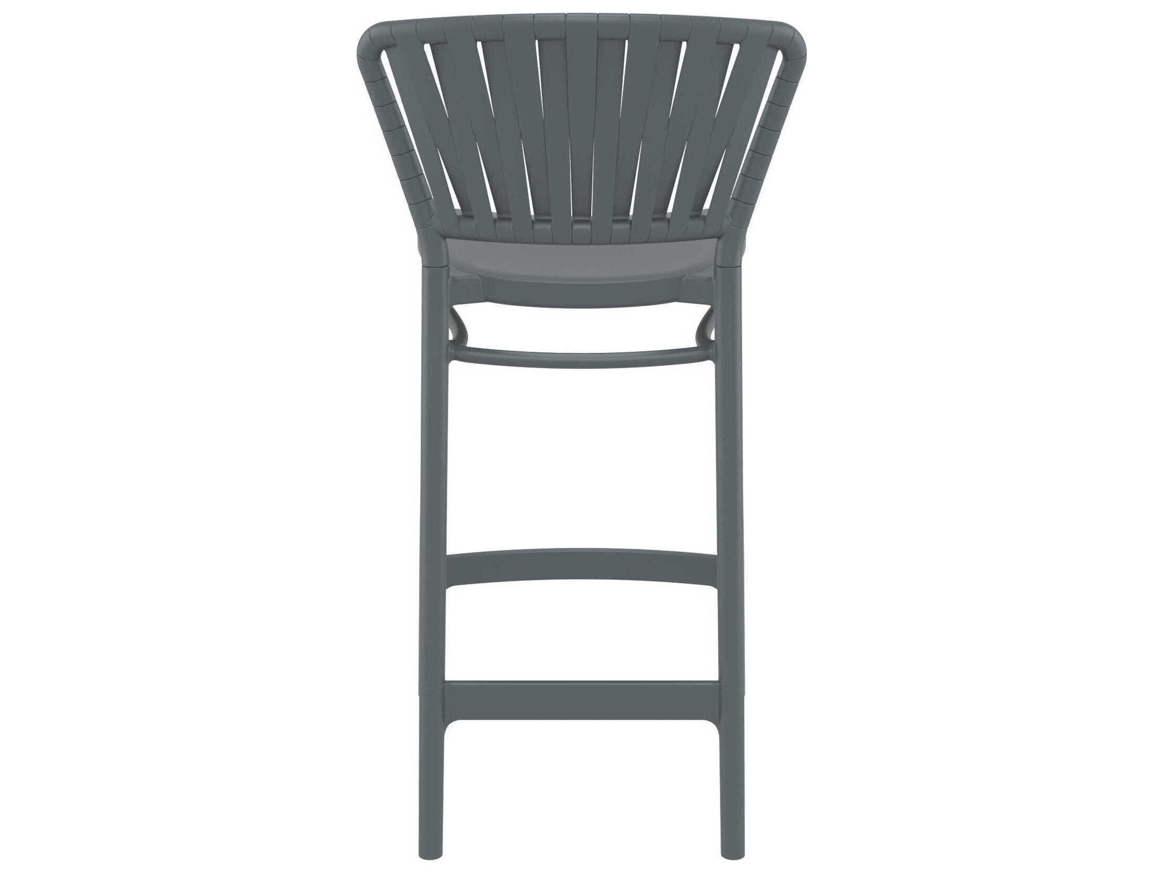 Compamia Portofino Dark Gray Polypropylene Counter Stool