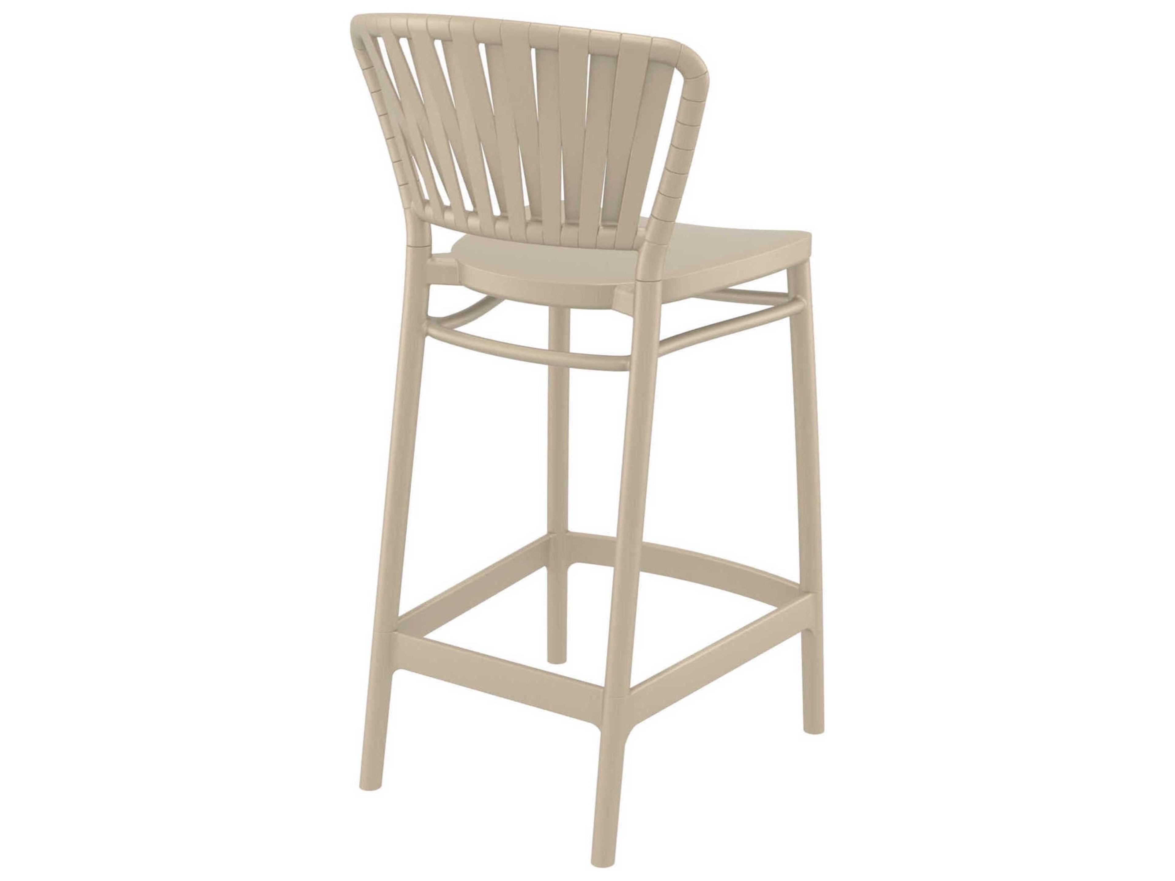 Compamia Portofino Taupe Polypropylene Counter Stool
