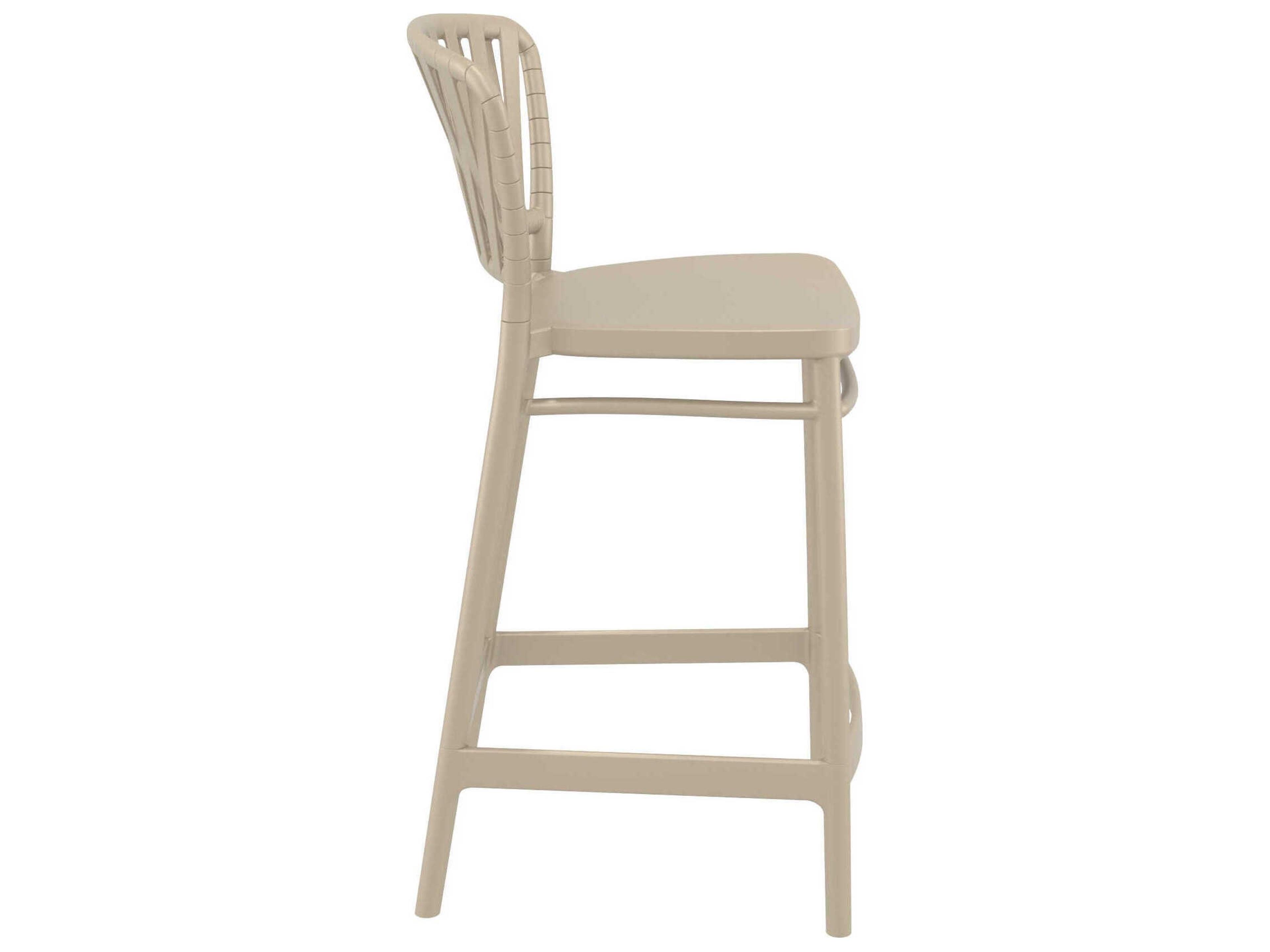 Compamia Portofino Taupe Polypropylene Counter Stool