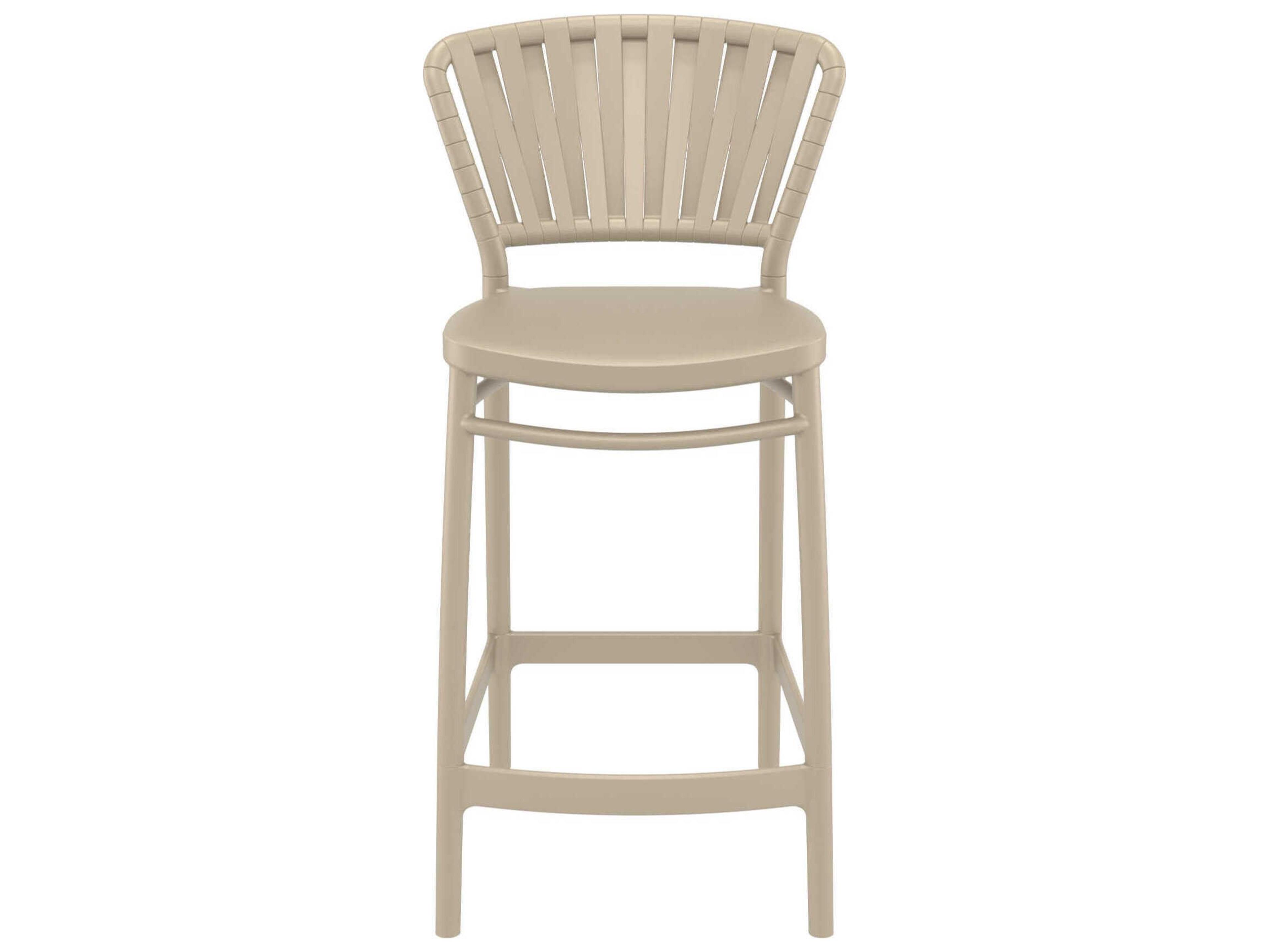 Compamia Portofino Taupe Polypropylene Counter Stool