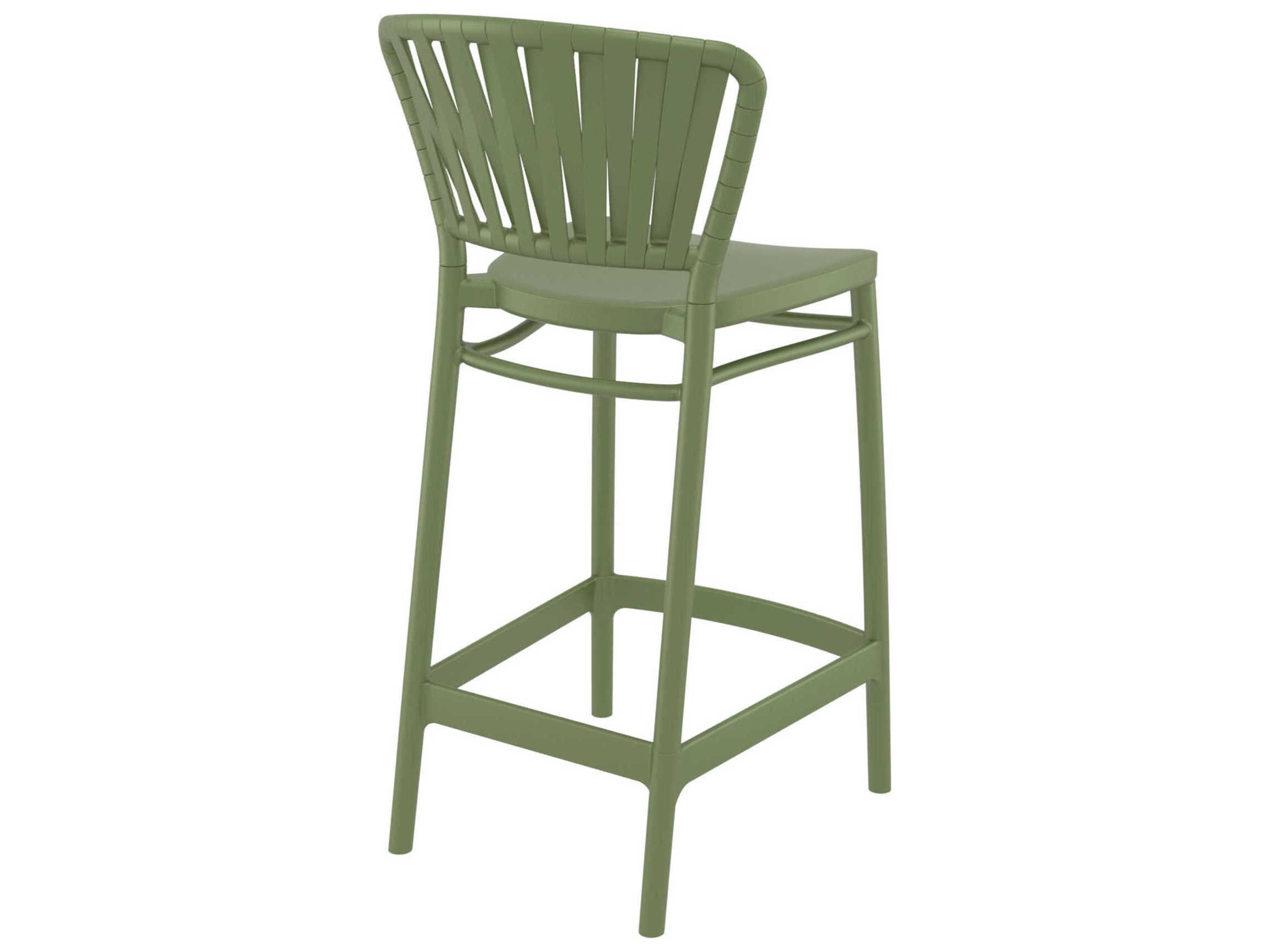 Compamia Portofino Olive Green Polypropylene Counter Stool