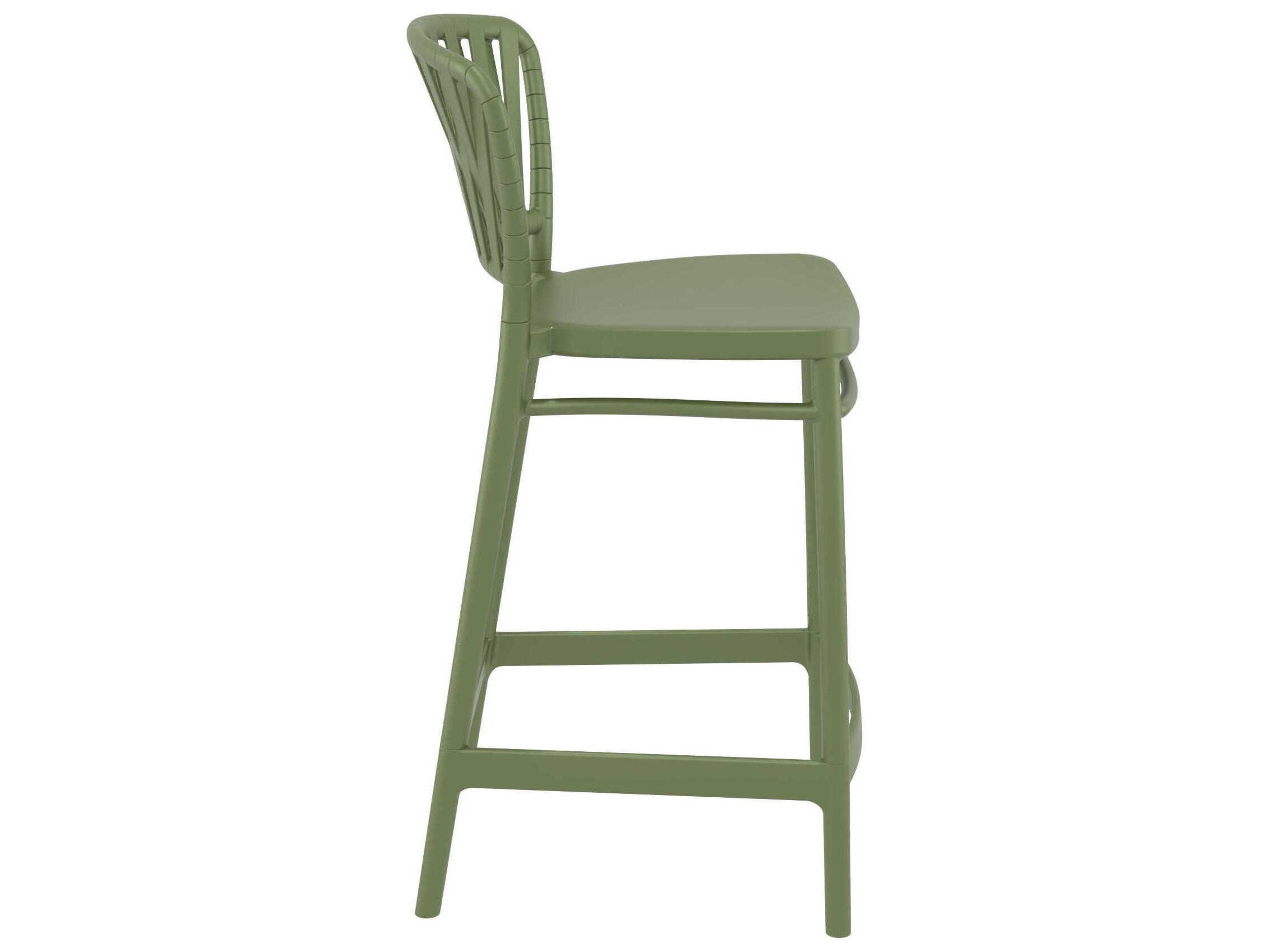 Compamia Portofino Olive Green Polypropylene Counter Stool