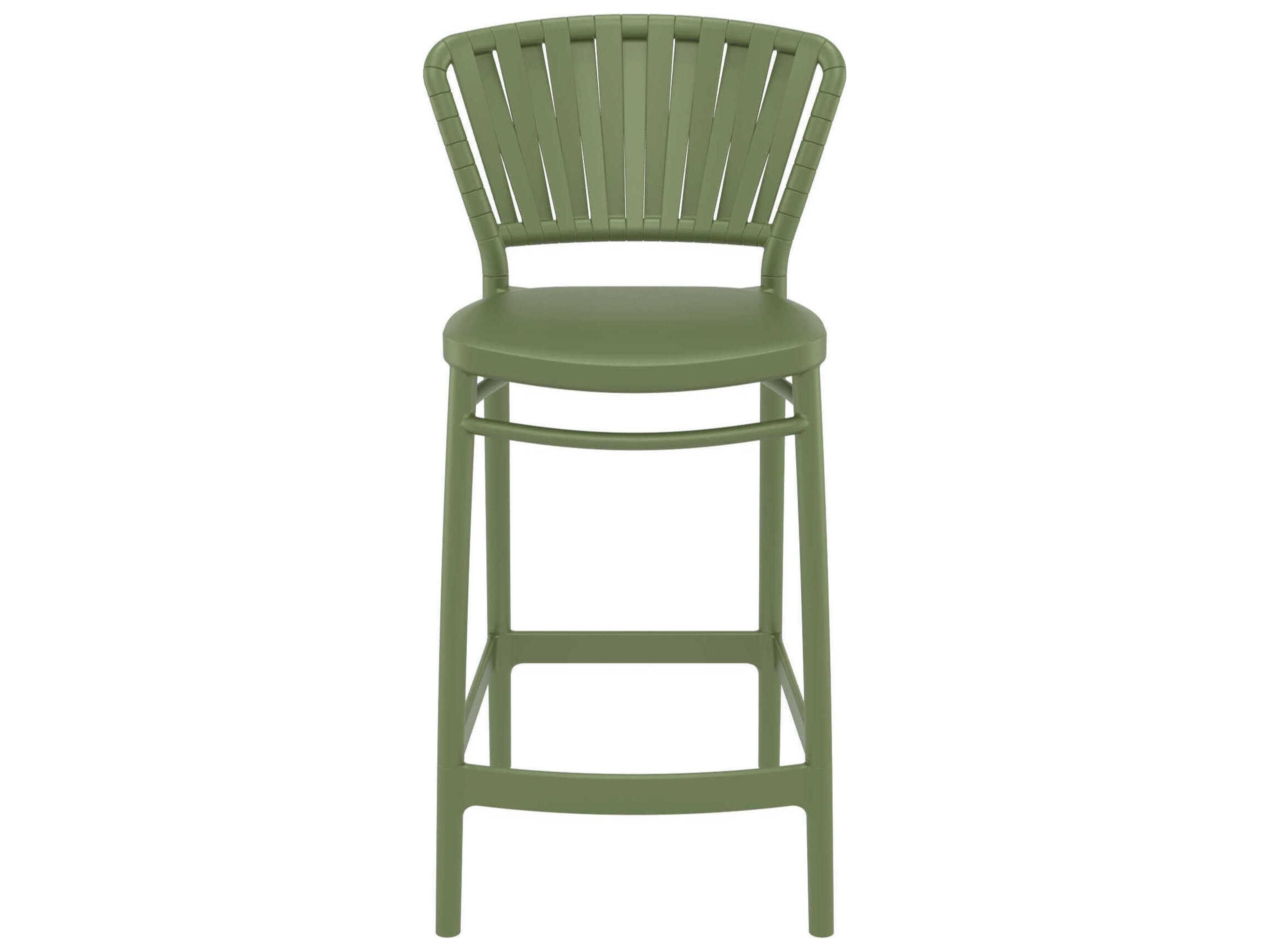 Compamia Portofino Olive Green Polypropylene Counter Stool
