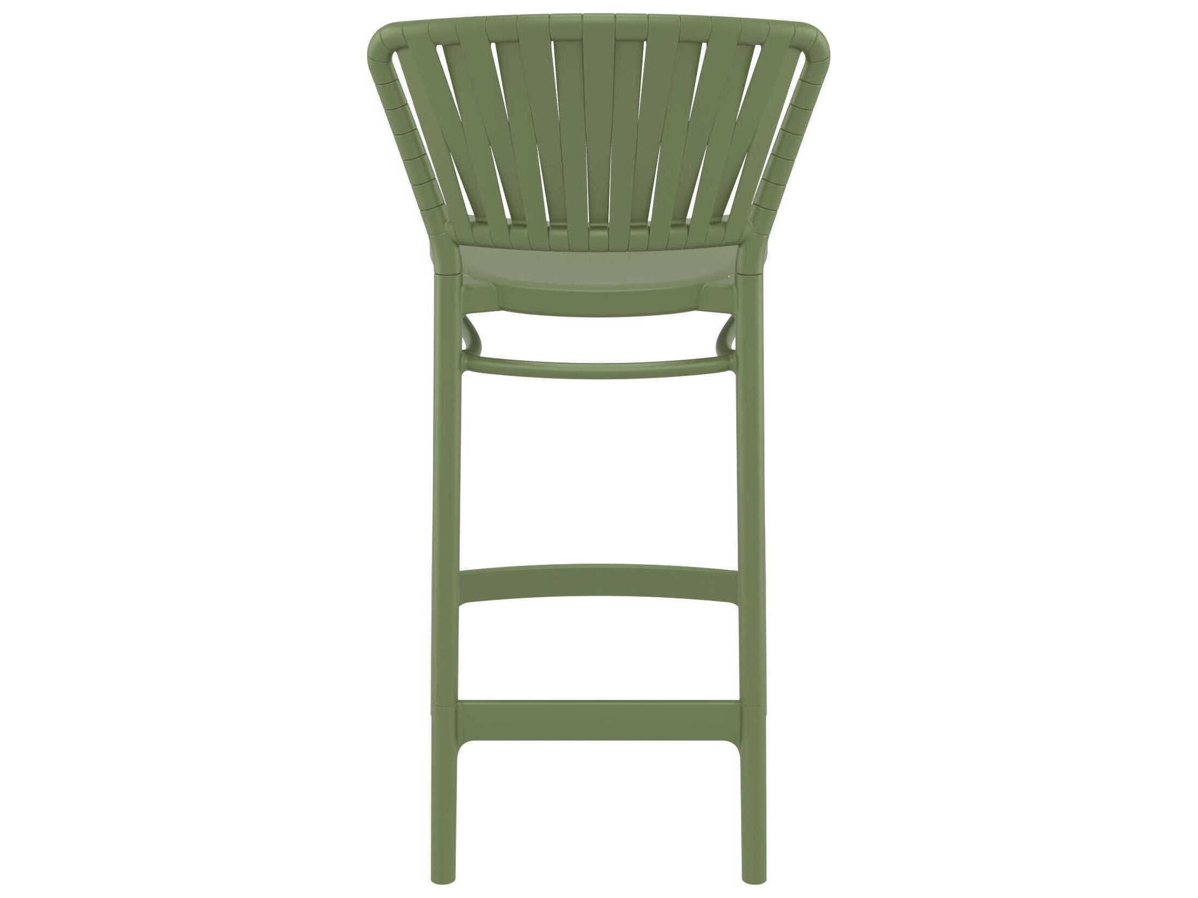 Compamia Portofino Olive Green Polypropylene Counter Stool