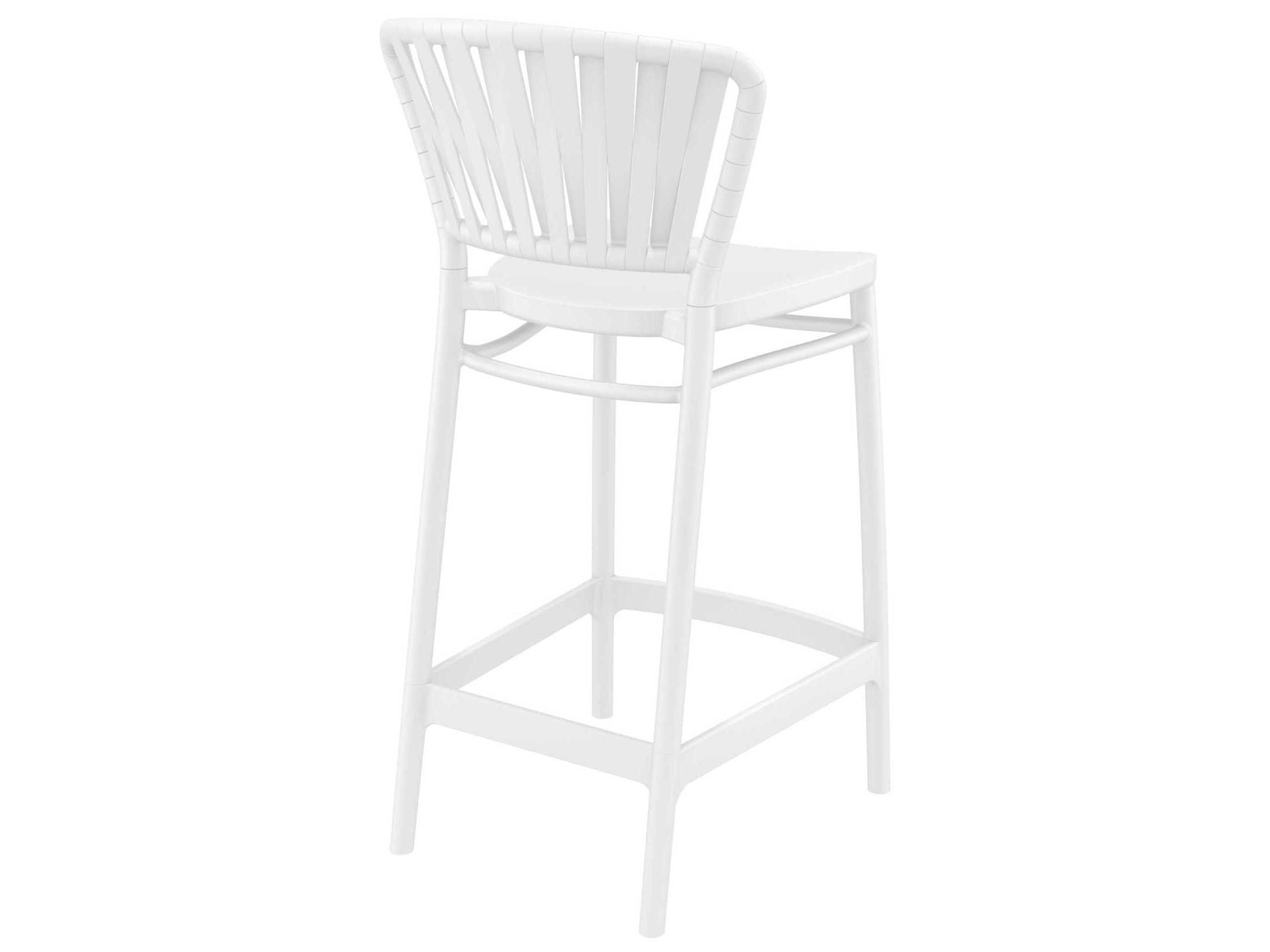 Compamia Portofino White Polypropylene Counter Stool