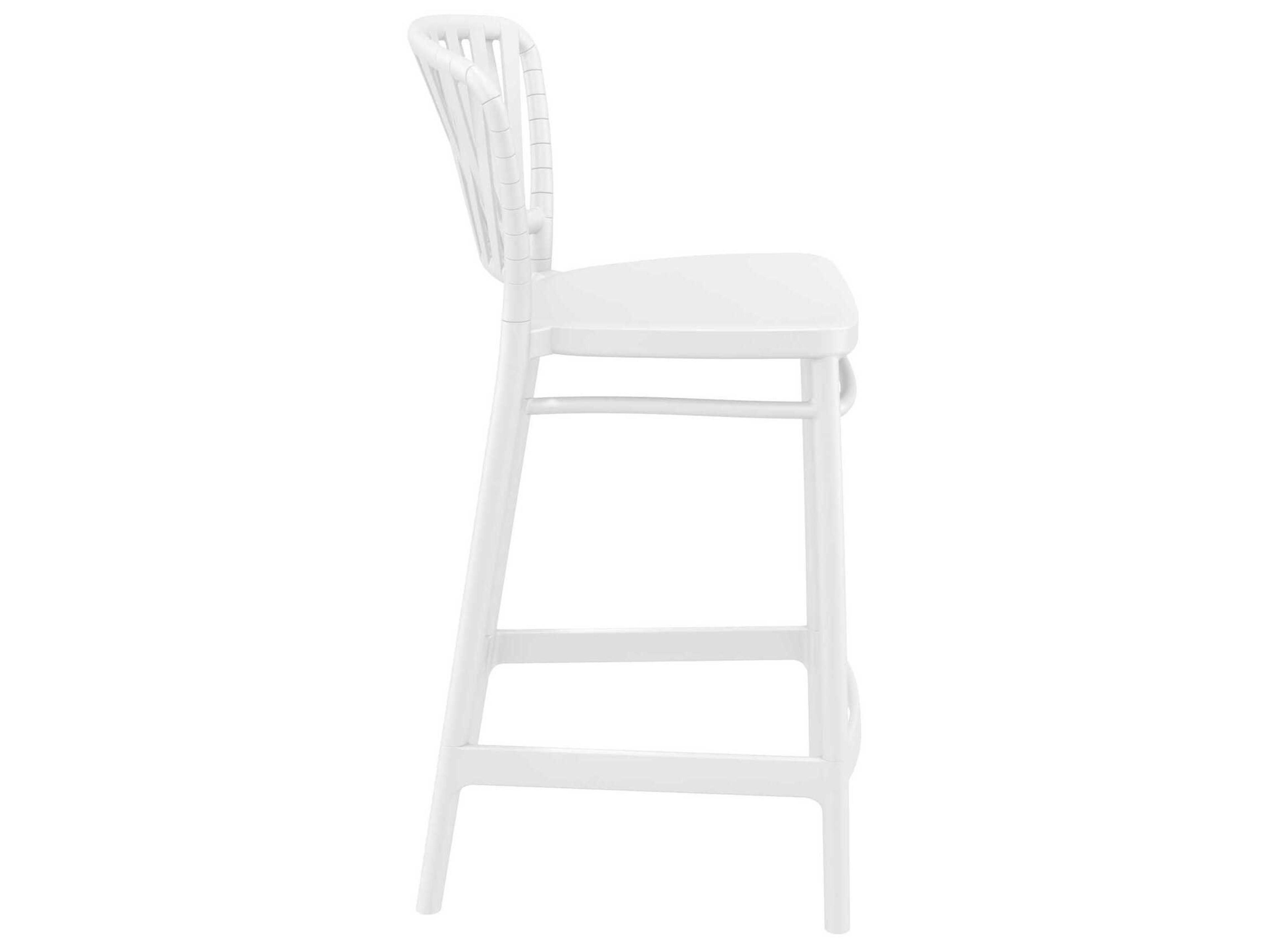 Compamia Portofino White Polypropylene Counter Stool
