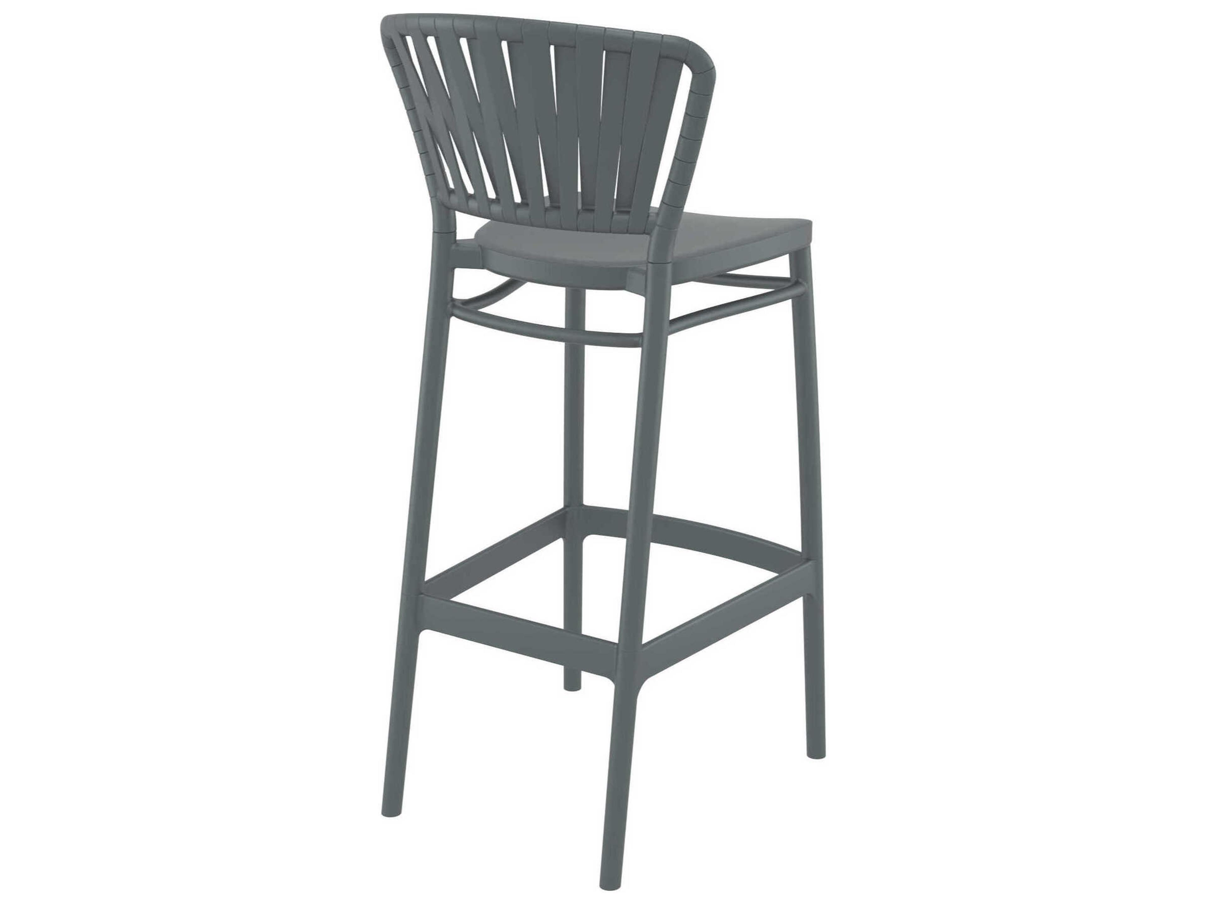 Compamia Portofino Dark Gray Polypropylene Bar Stool