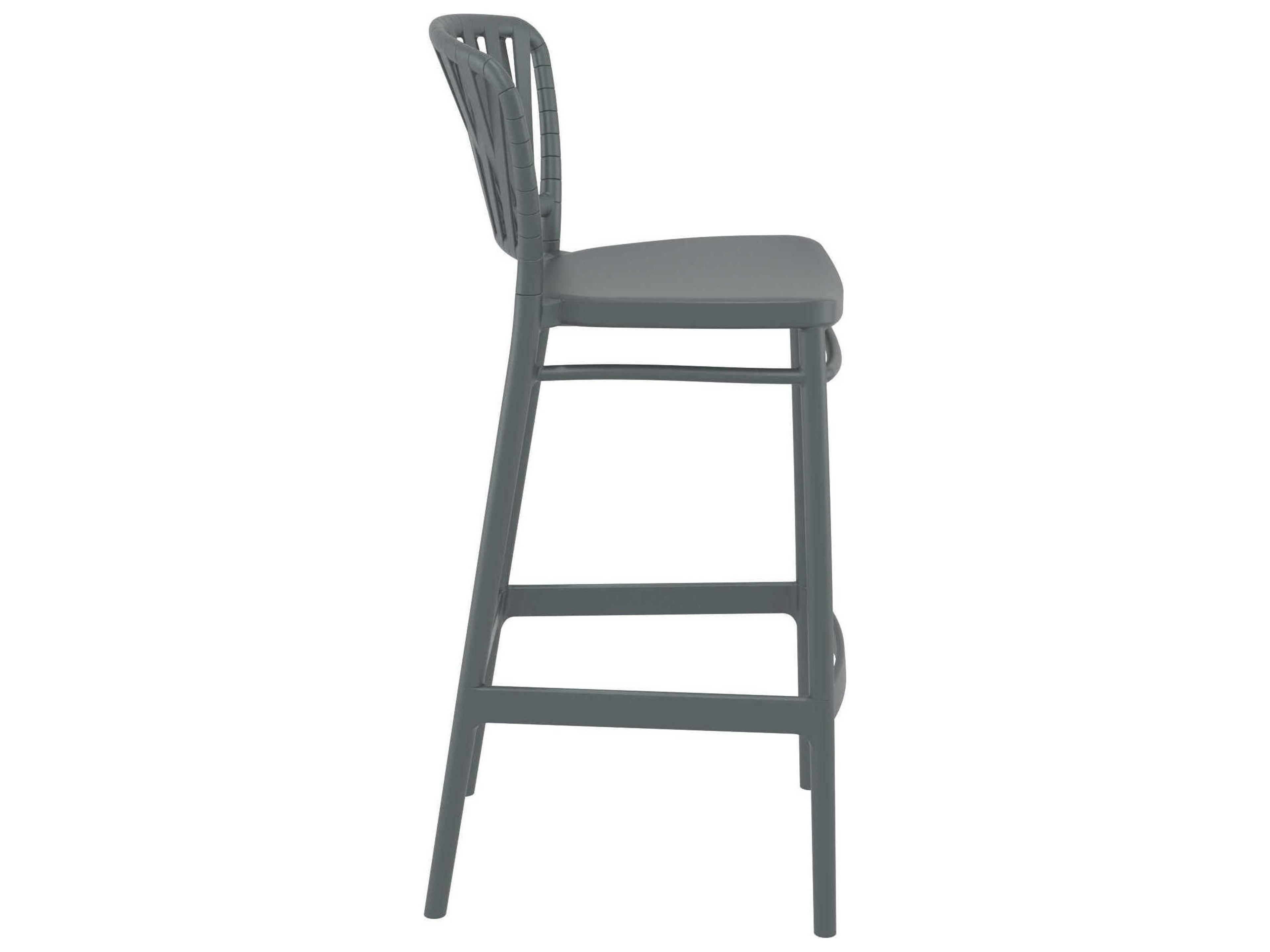 Compamia Portofino Dark Gray Polypropylene Bar Stool