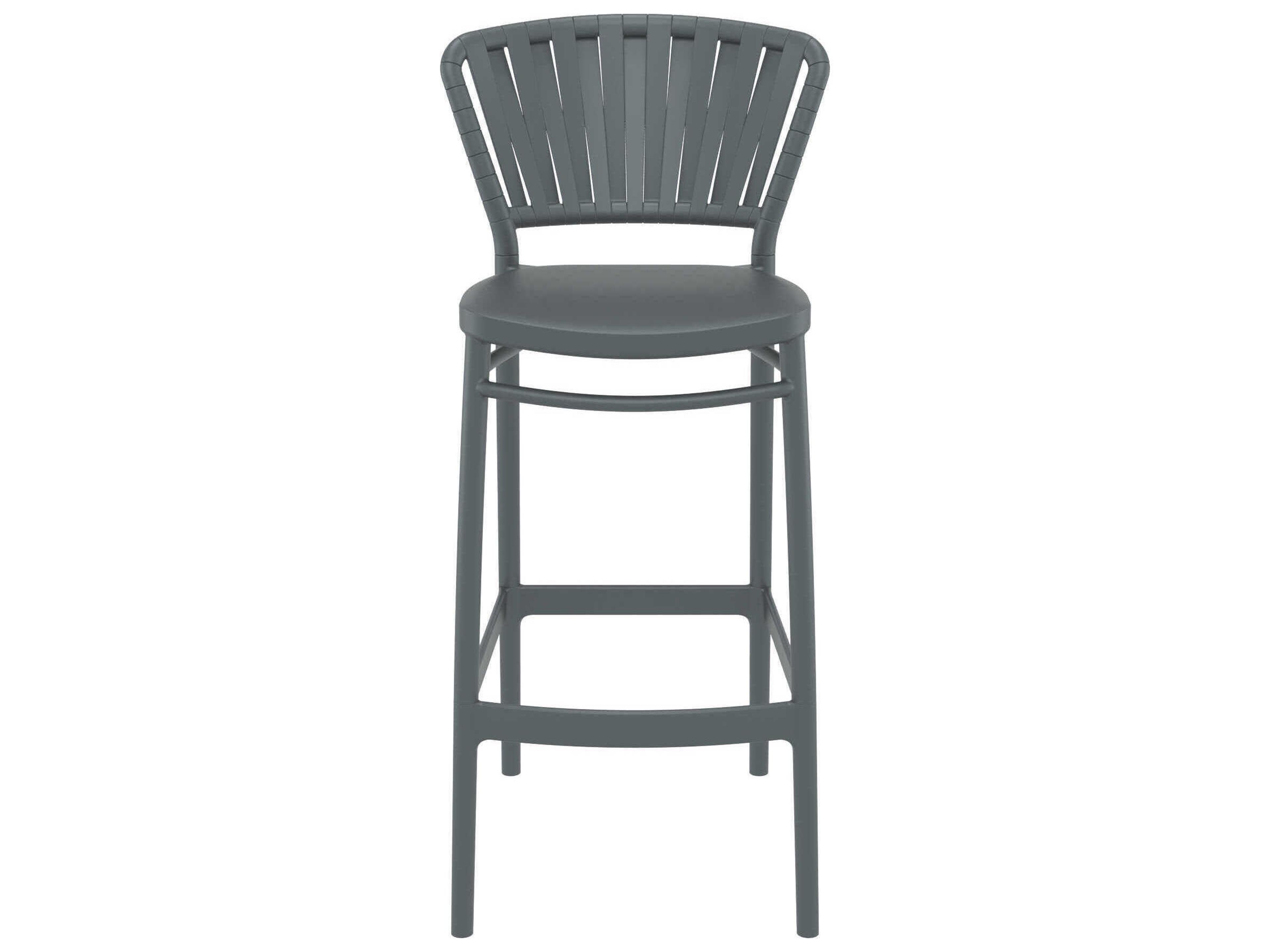 Compamia Portofino Dark Gray Polypropylene Bar Stool