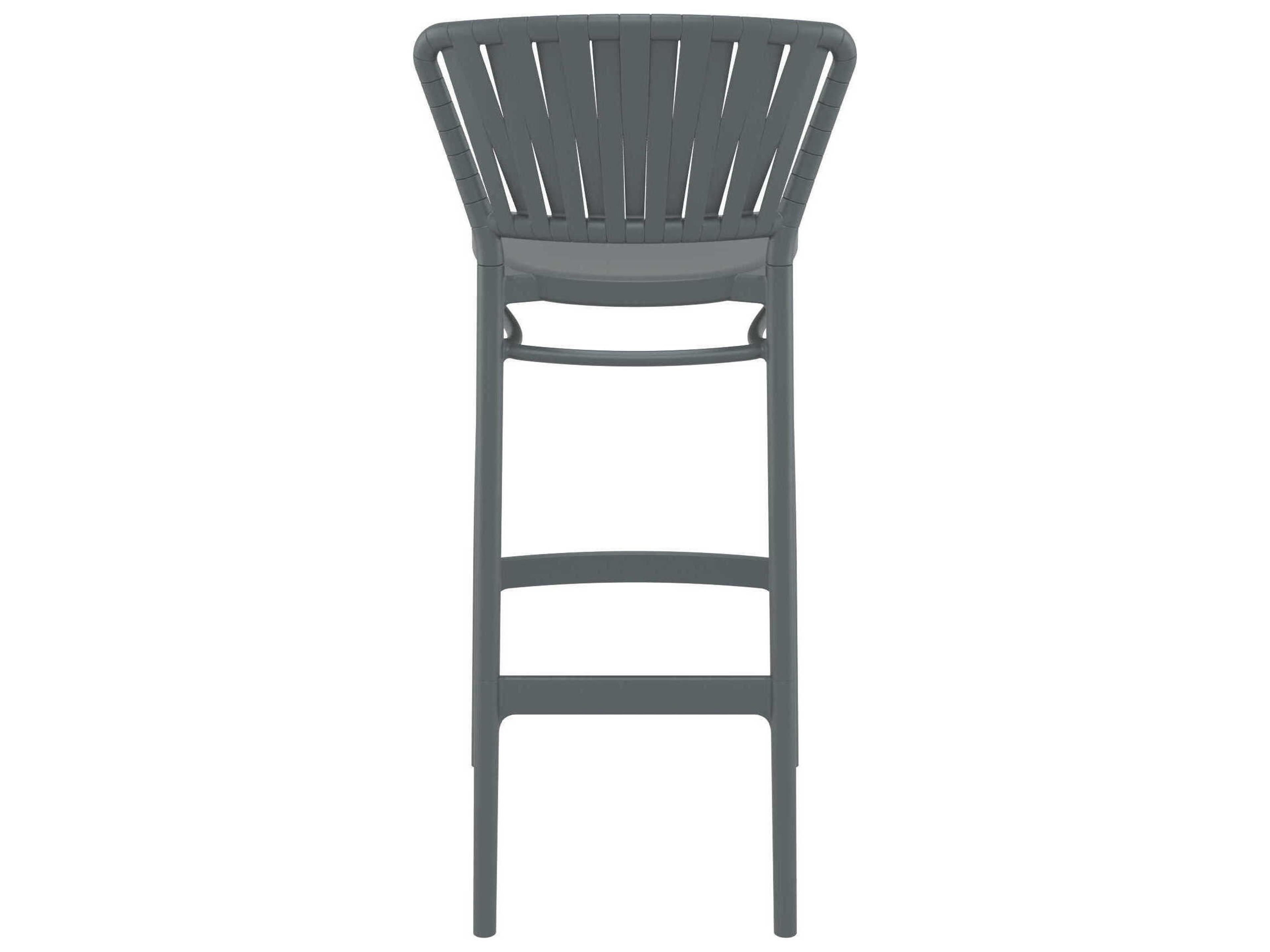 Compamia Portofino Dark Gray Polypropylene Bar Stool