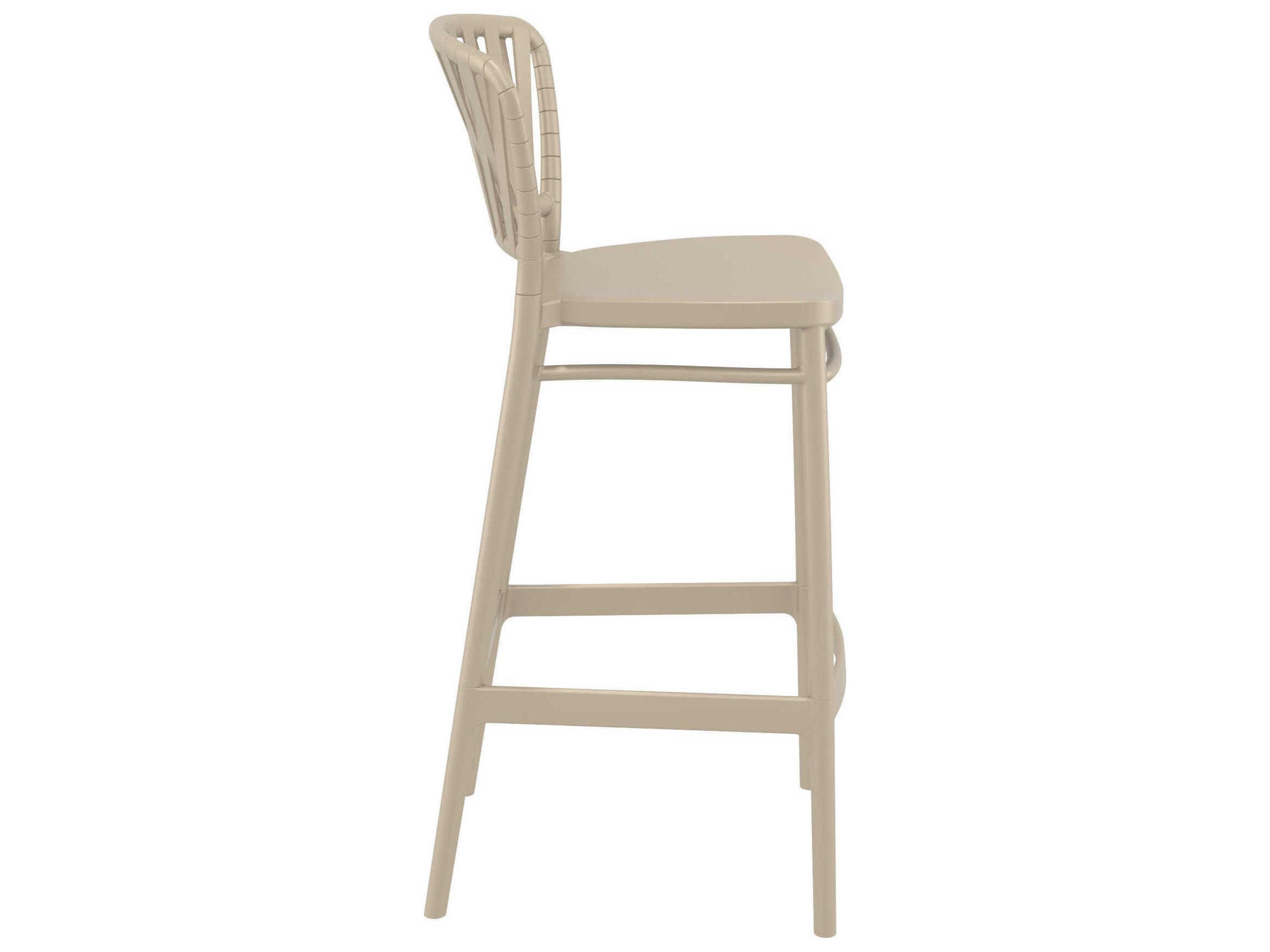 Compamia Portofino Taupe Polypropylene Bar Stool