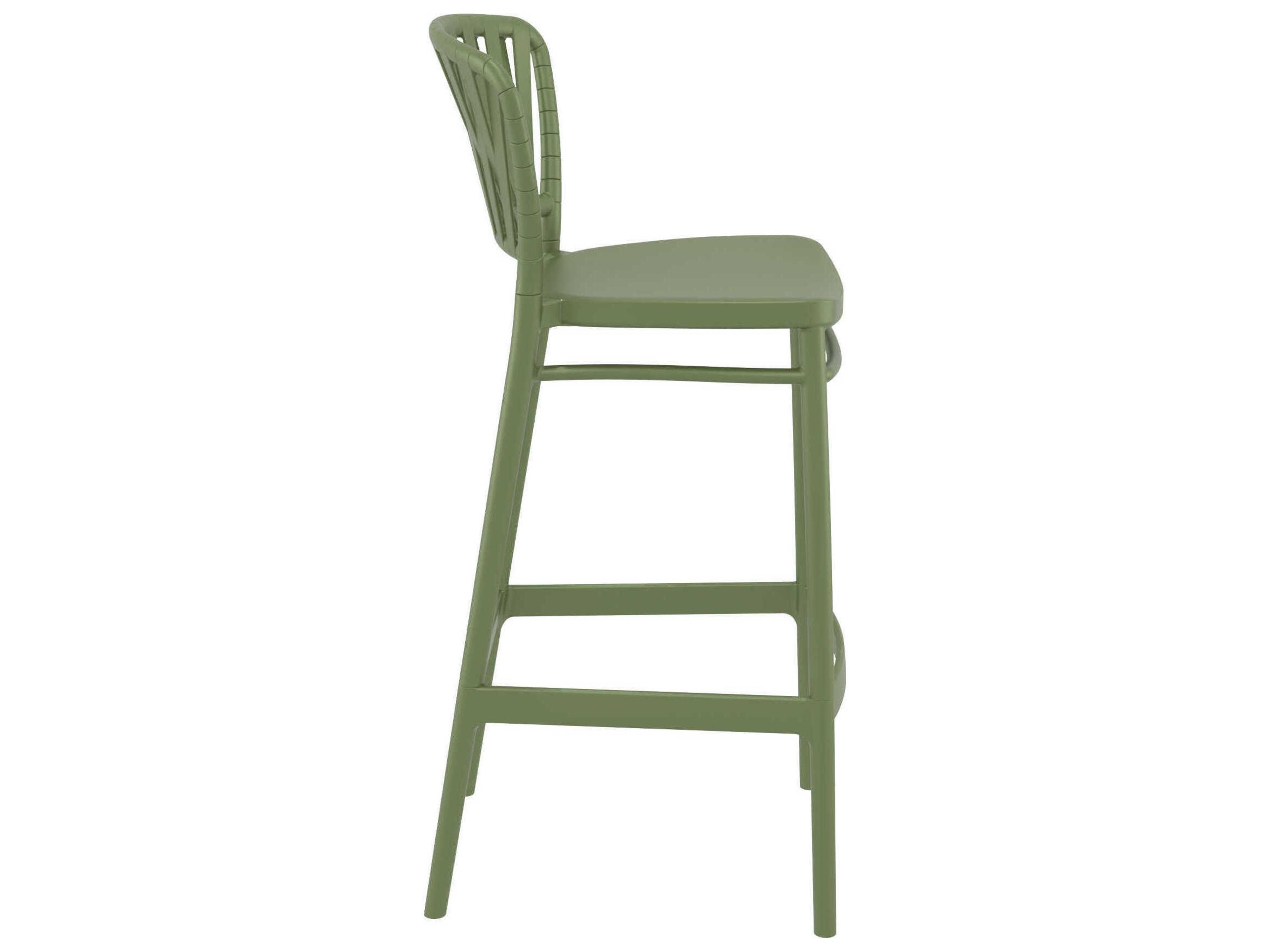 Compamia Portofino Olive Green Polypropylene Bar Stool