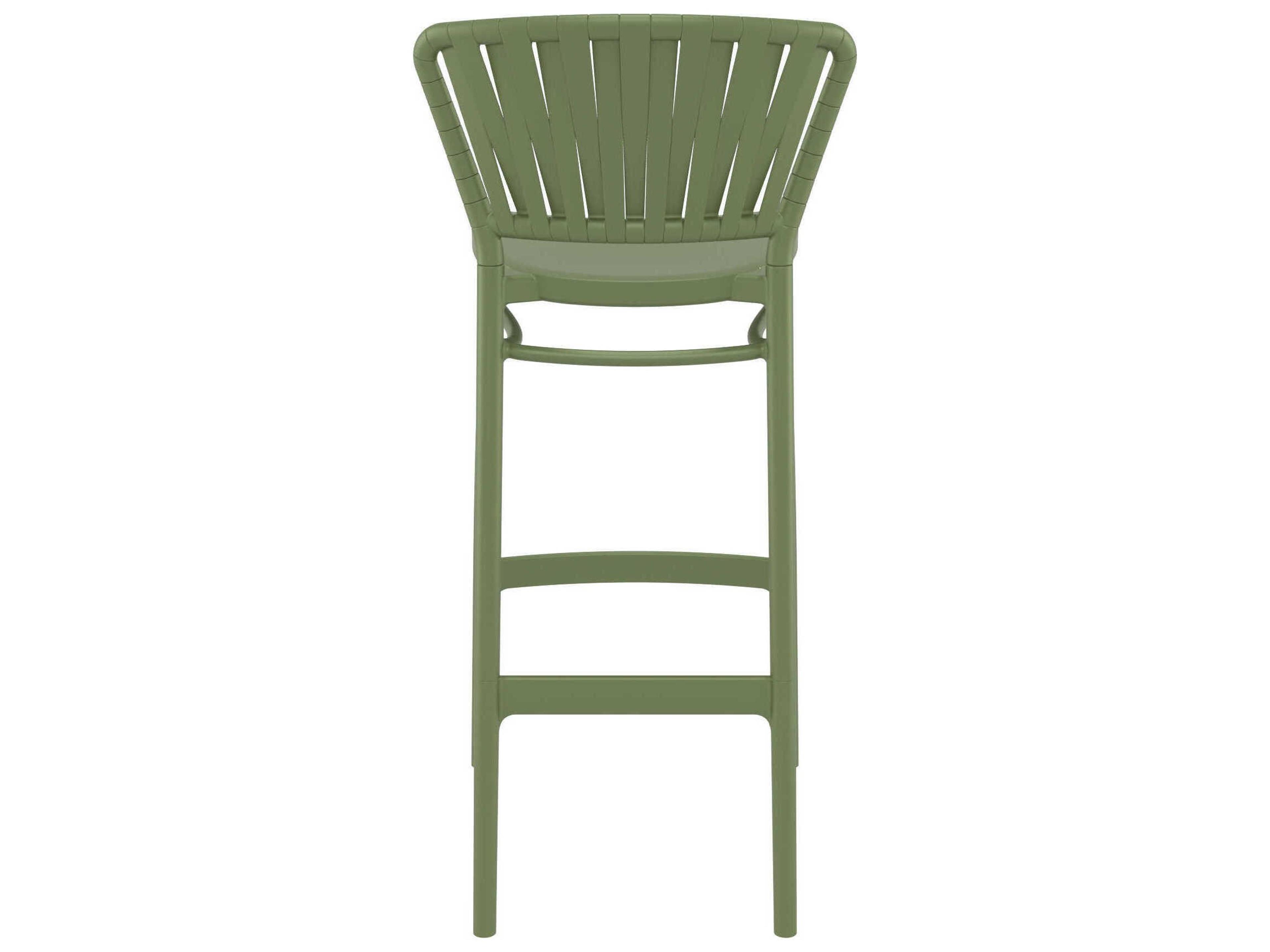 Compamia Portofino Olive Green Polypropylene Bar Stool