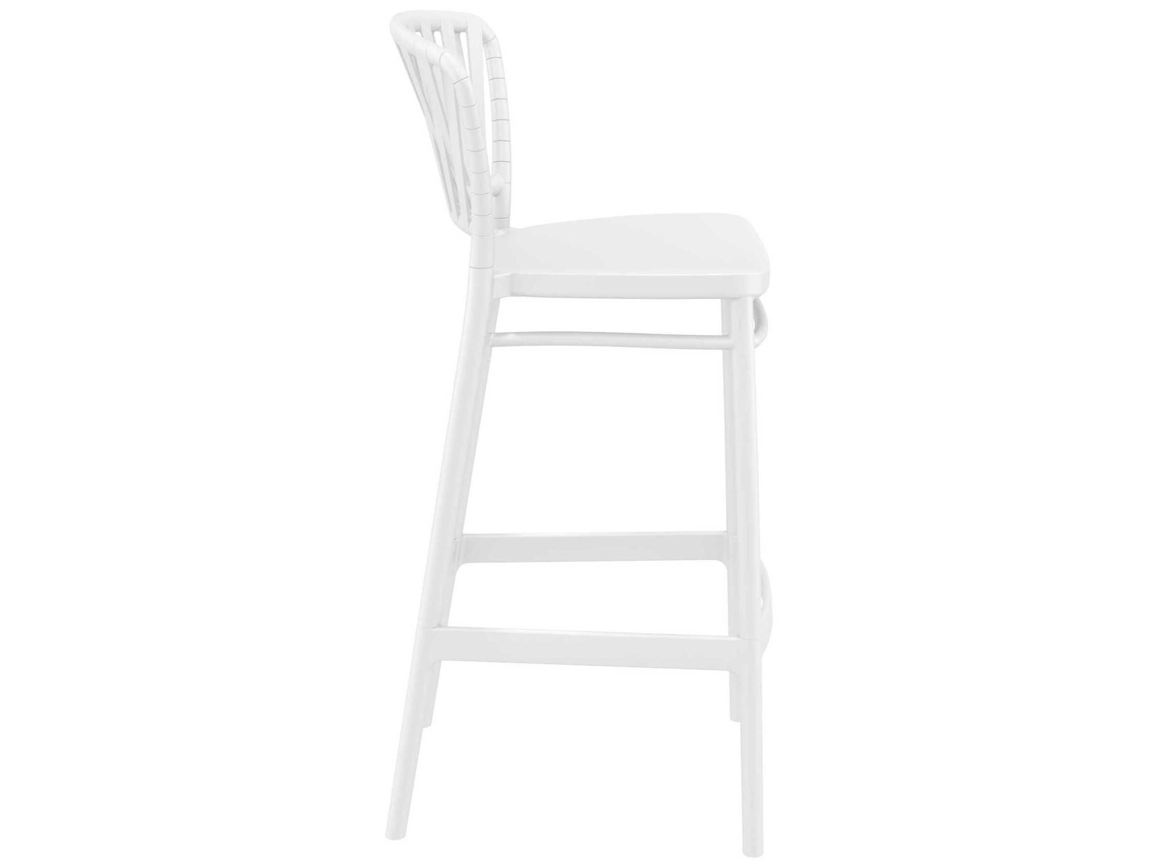 Compamia Portofino White Polypropylene Bar Stool