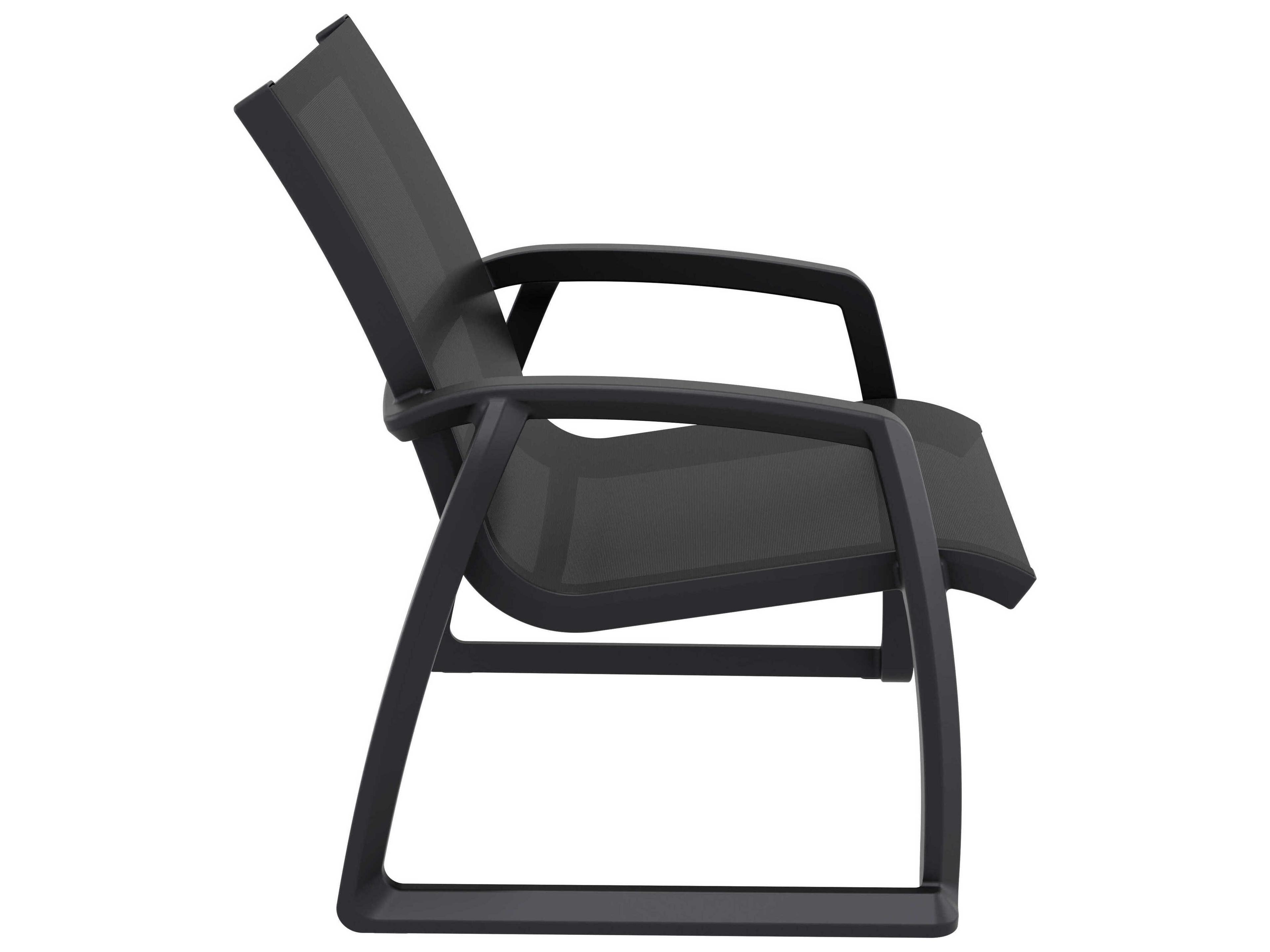 Compamia Pacific Black Resin Sling Lounge Chair