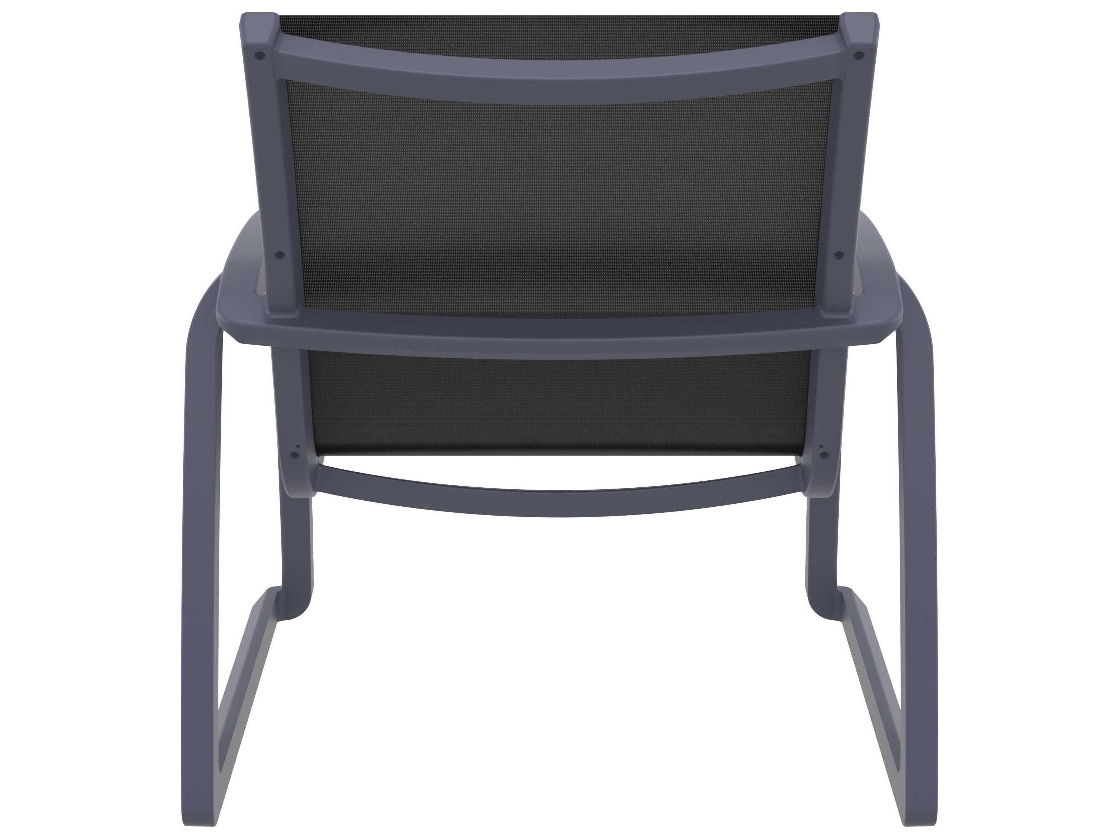 Compamia Pacific Dark Gray Black Resin Sling Lounge Chair