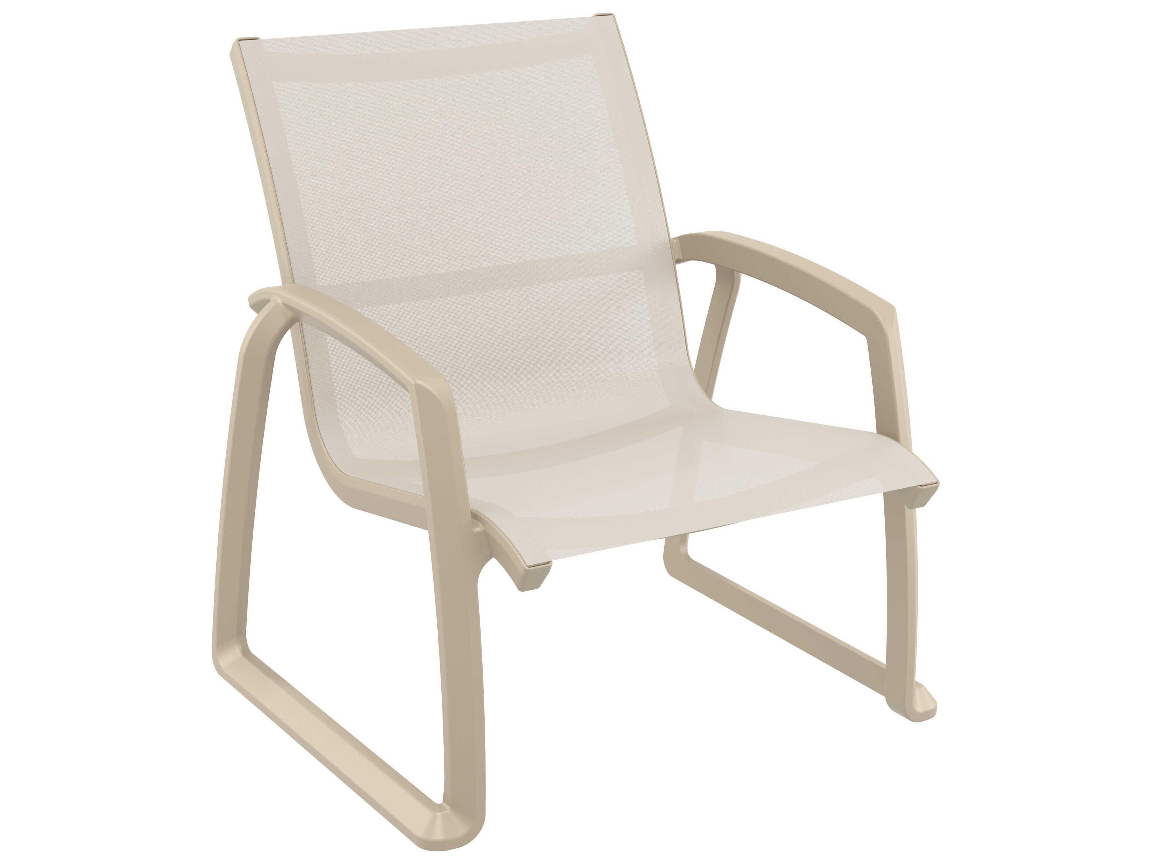 Pacific Taupe Resin Sling Lounge Chair