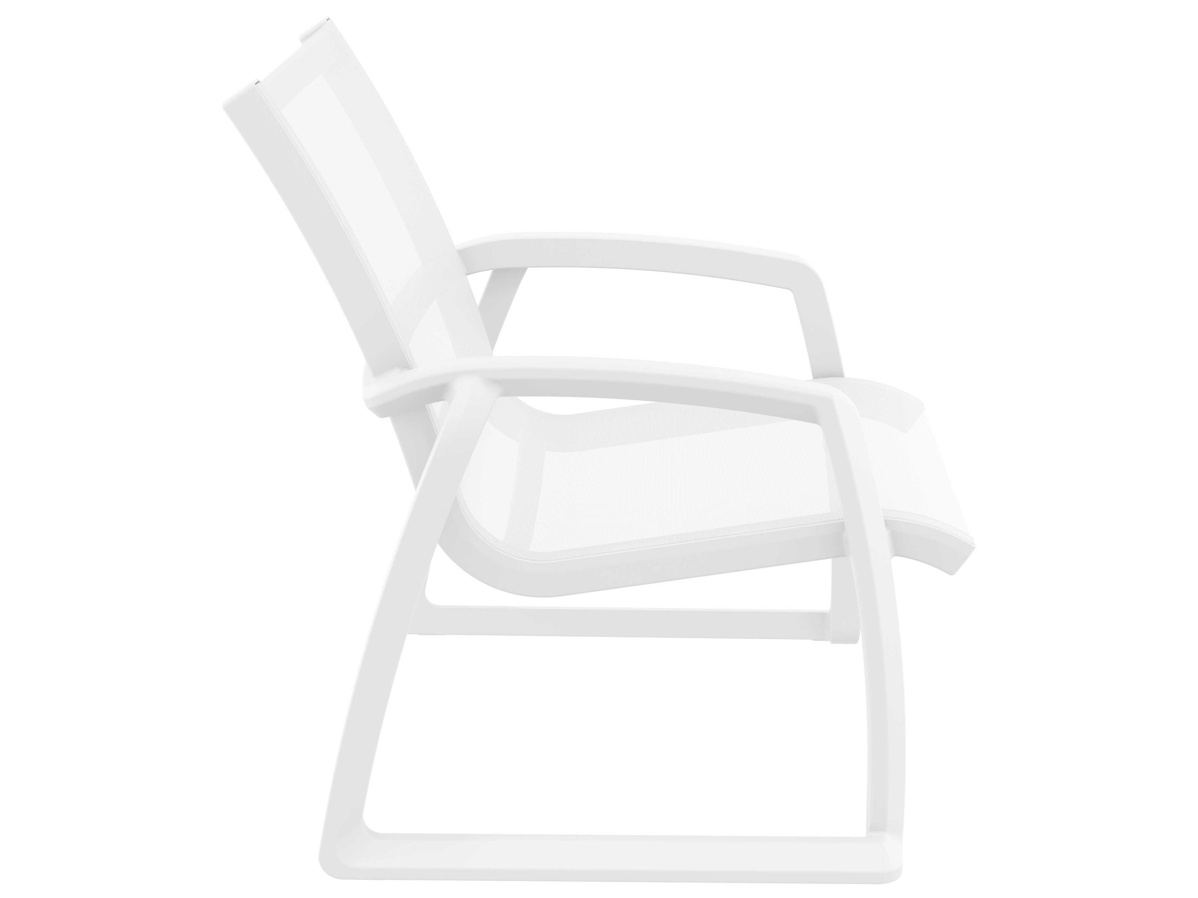 Compamia Pacific White Resin Sling Lounge Chair